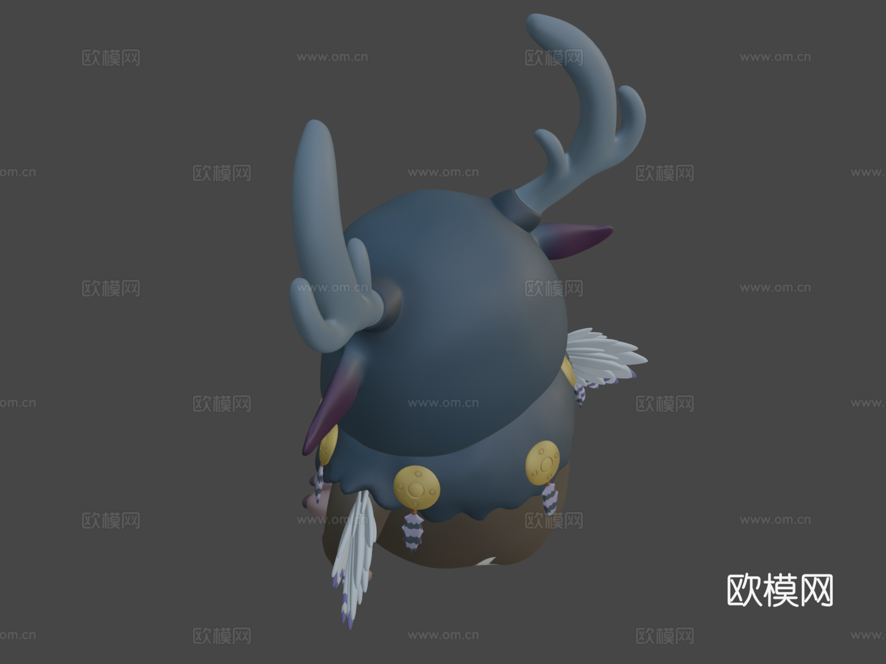 魔兽世界枭兽德鲁伊形态3d模型下载（渲染图8）