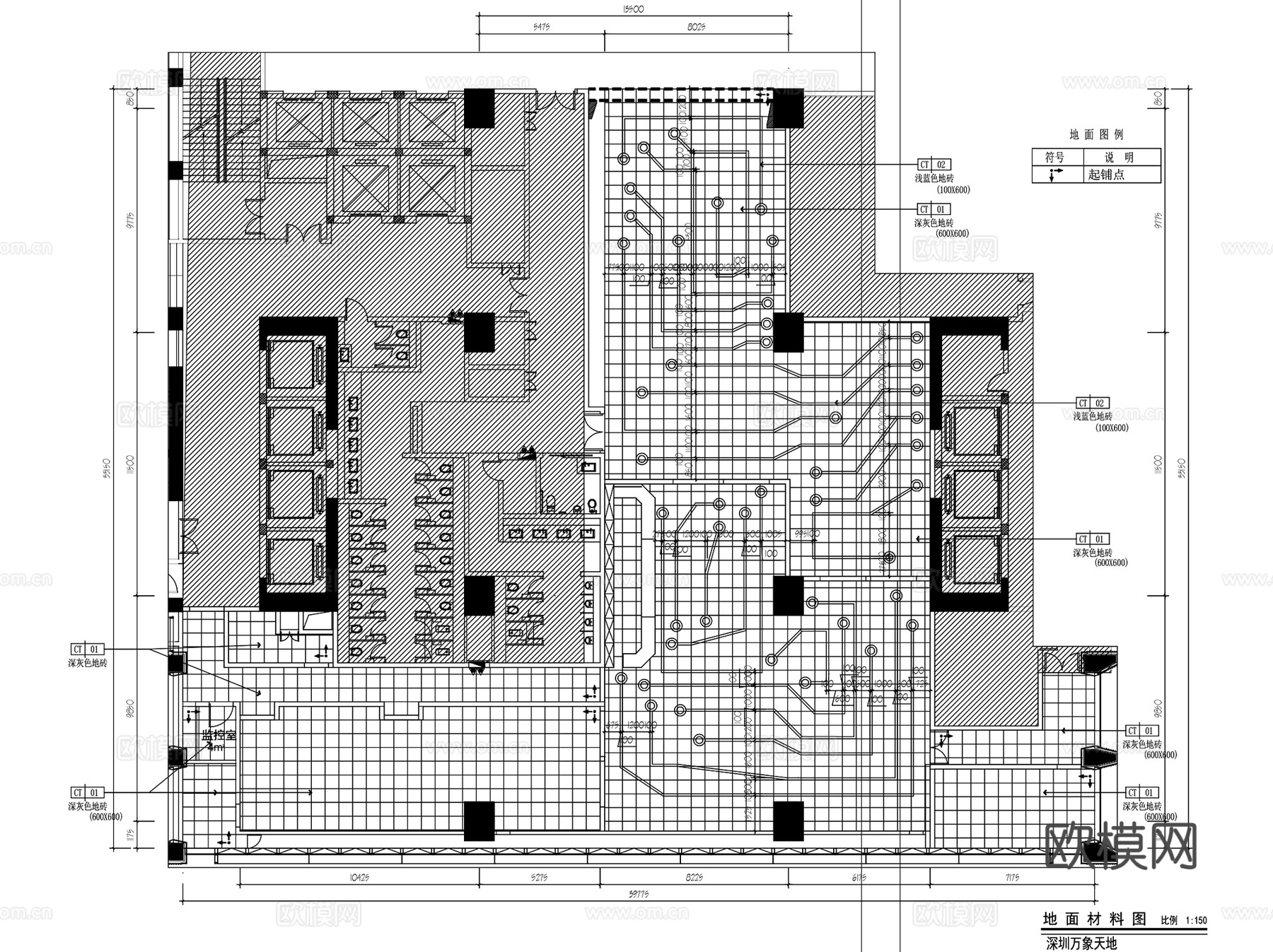 深圳万象天地星际传奇电玩城室内装饰CAD施工图整套cad施工图