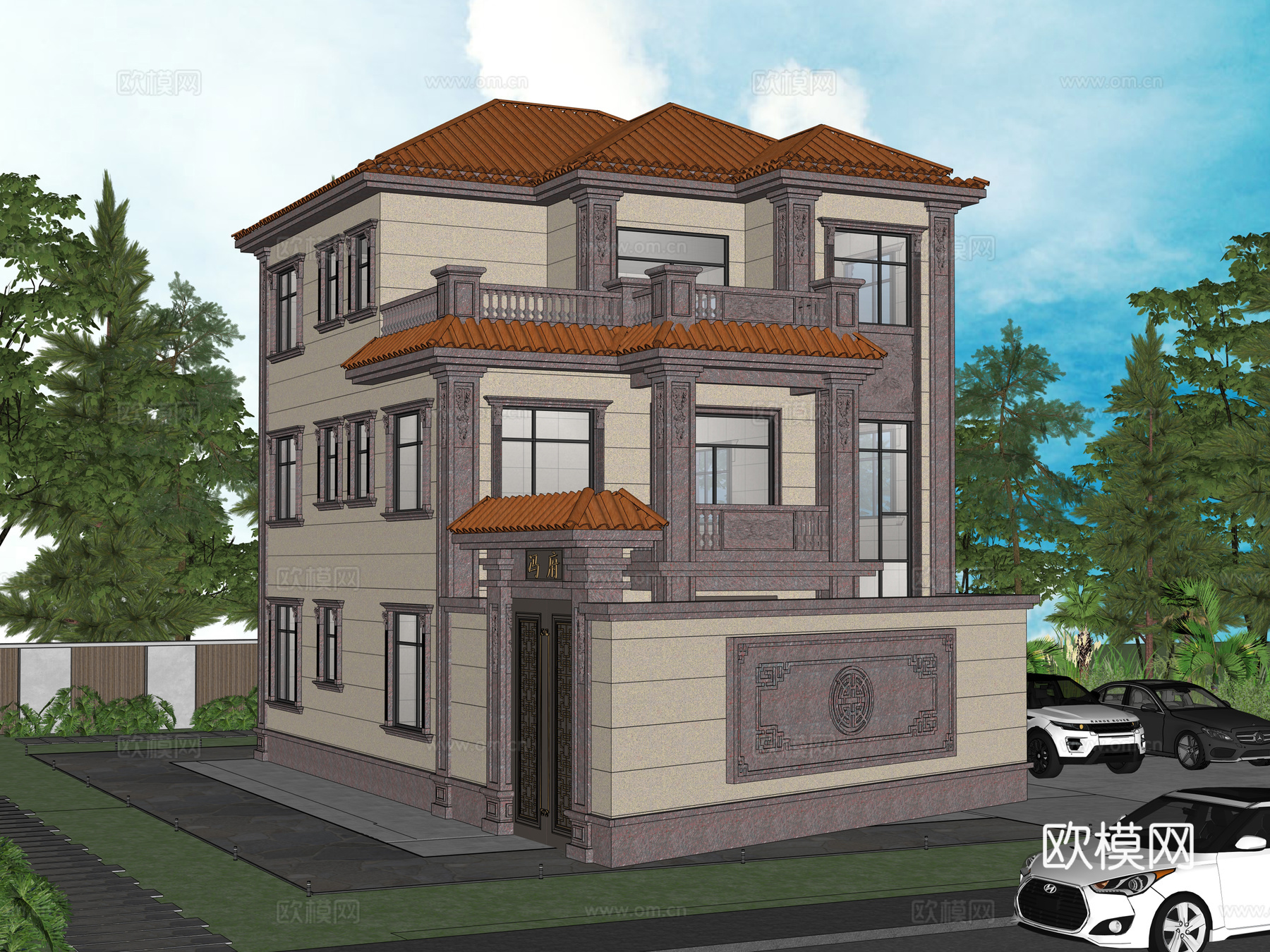 欧式别墅su模型su模型