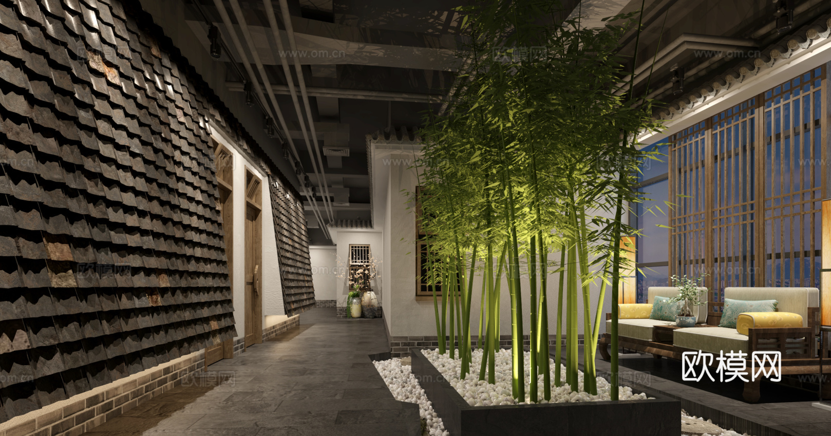 火锅店 串串店 最新全套施工图 效果图合集cad施工图