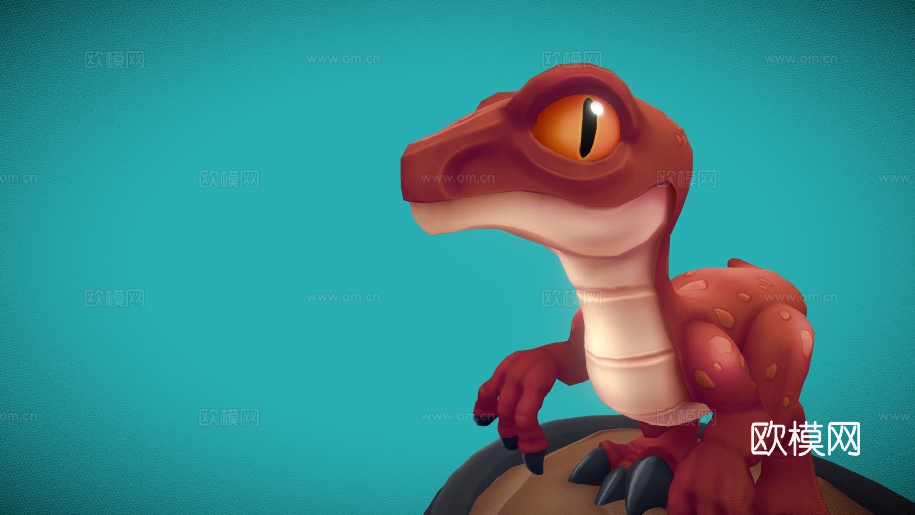 风格化猛禽3d模型下载（渲染图1）