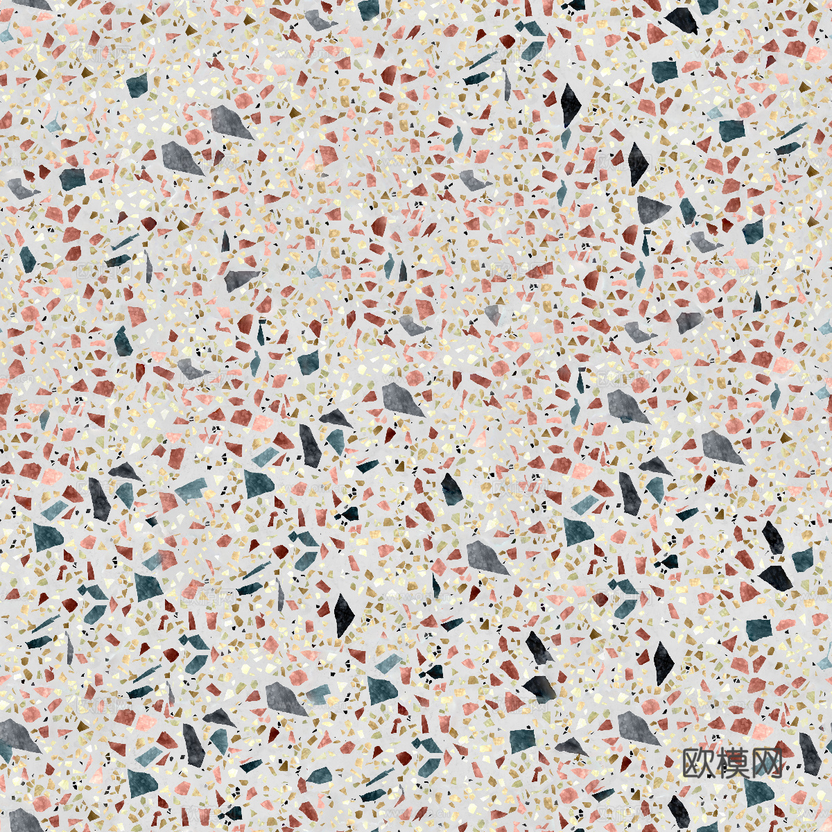 米黄色黄色背景彩色碎石水磨石肌理6