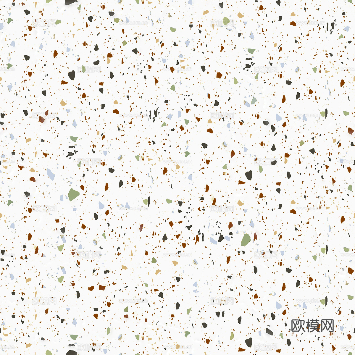 白色背景彩色碎石水磨石肌理3