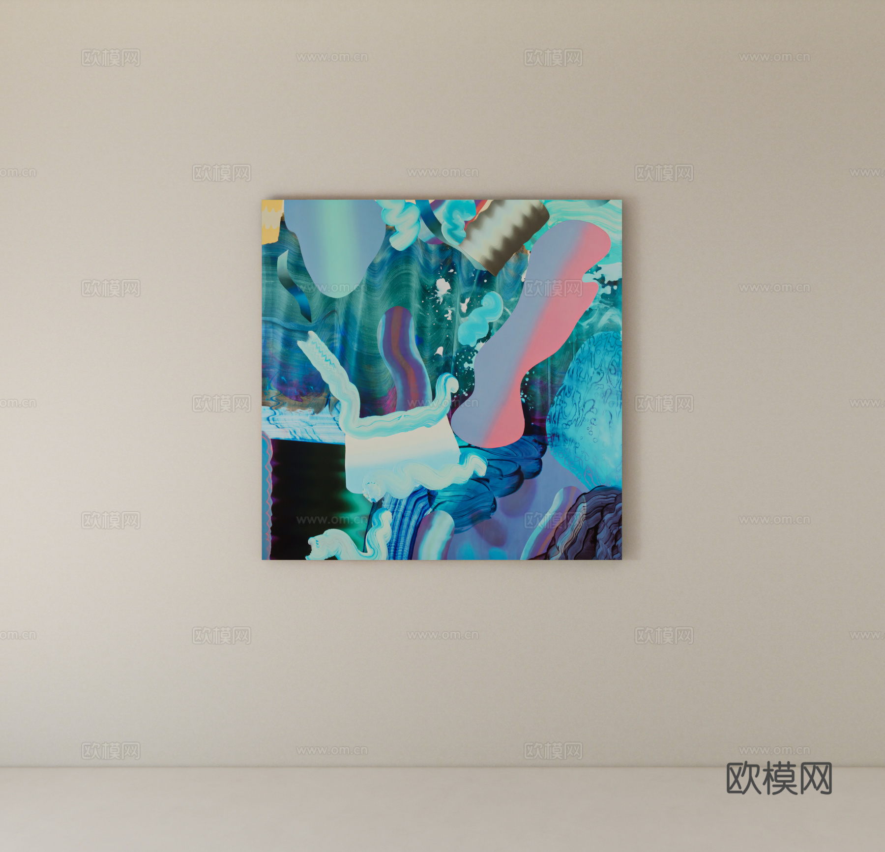 装饰画挂画su模型