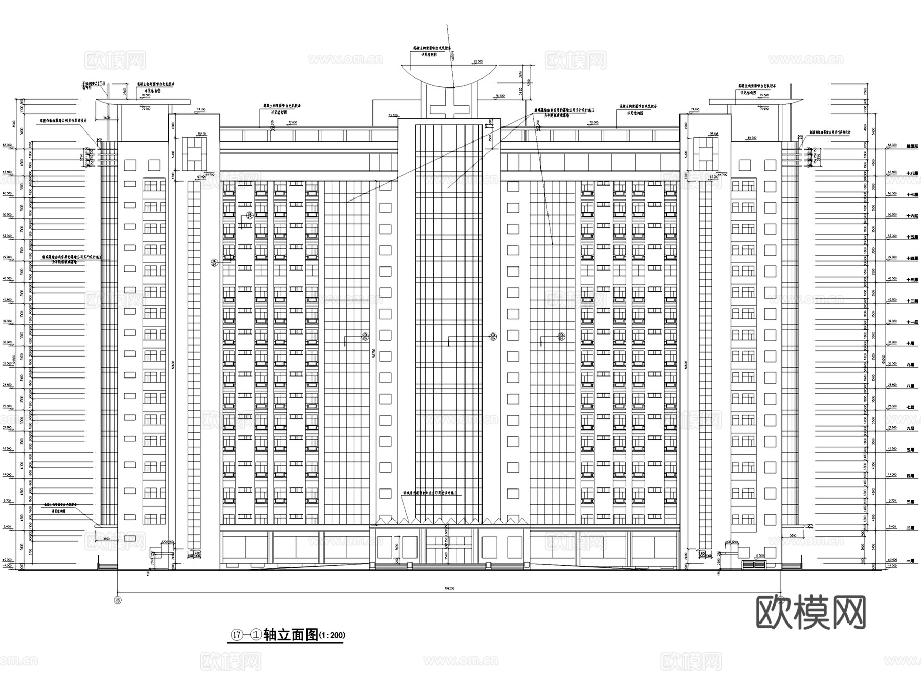 医院医疗中心疗养院门诊住院楼建筑CAD施工图集 38套cad施工图