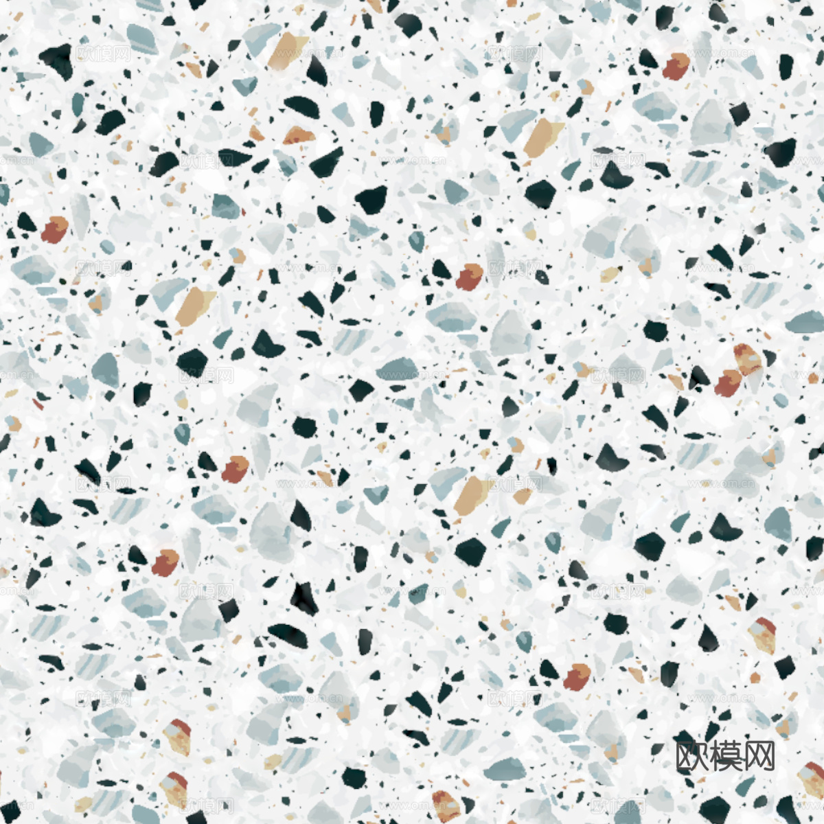 白色背景彩色碎石水磨石肌理13