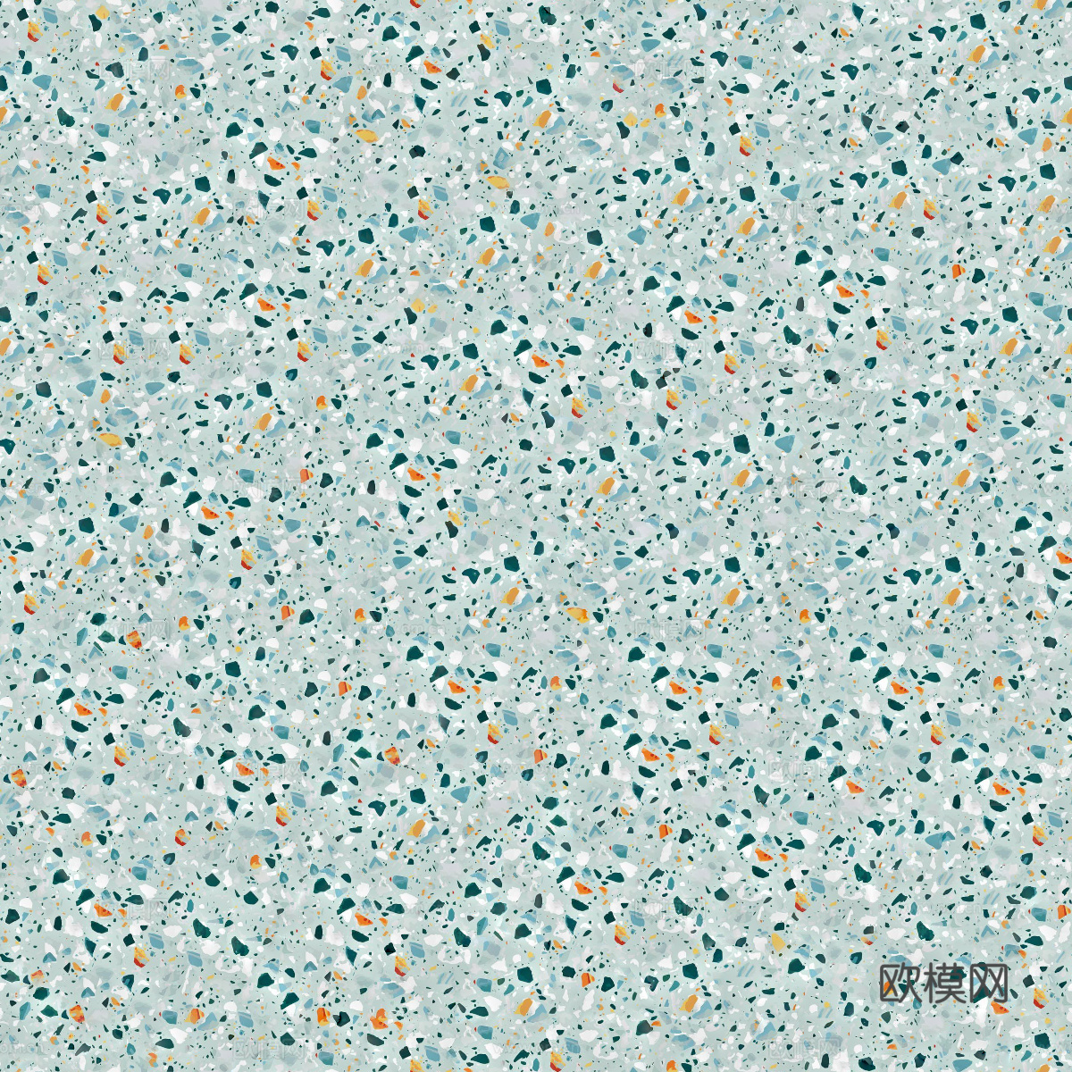 蓝色青色背景彩色碎石水磨石肌理16