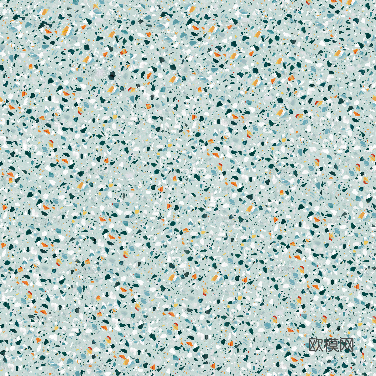 蓝色青色背景彩色碎石水磨石肌理8