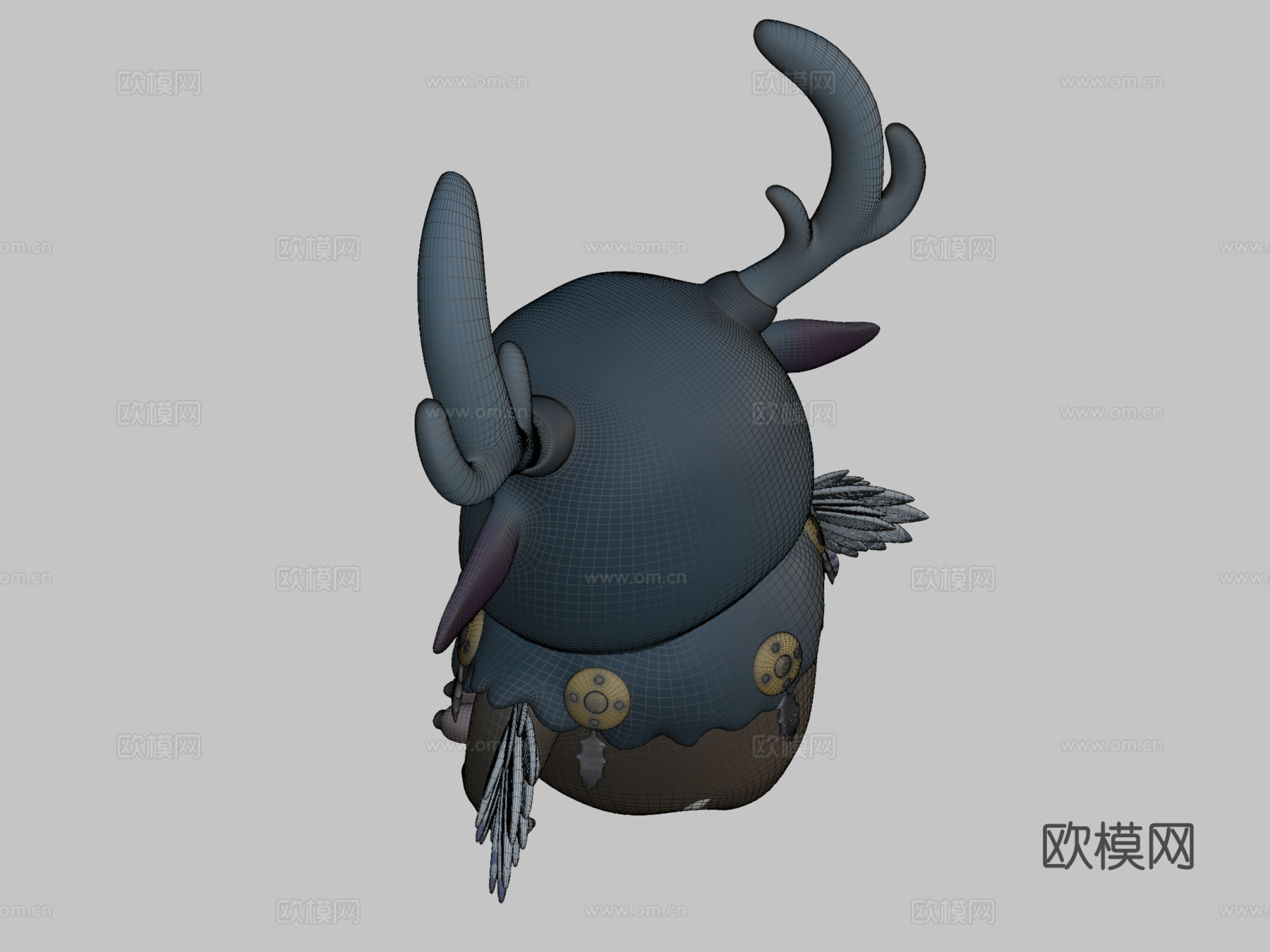 魔兽世界枭兽德鲁伊形态3d模型下载（渲染图2）