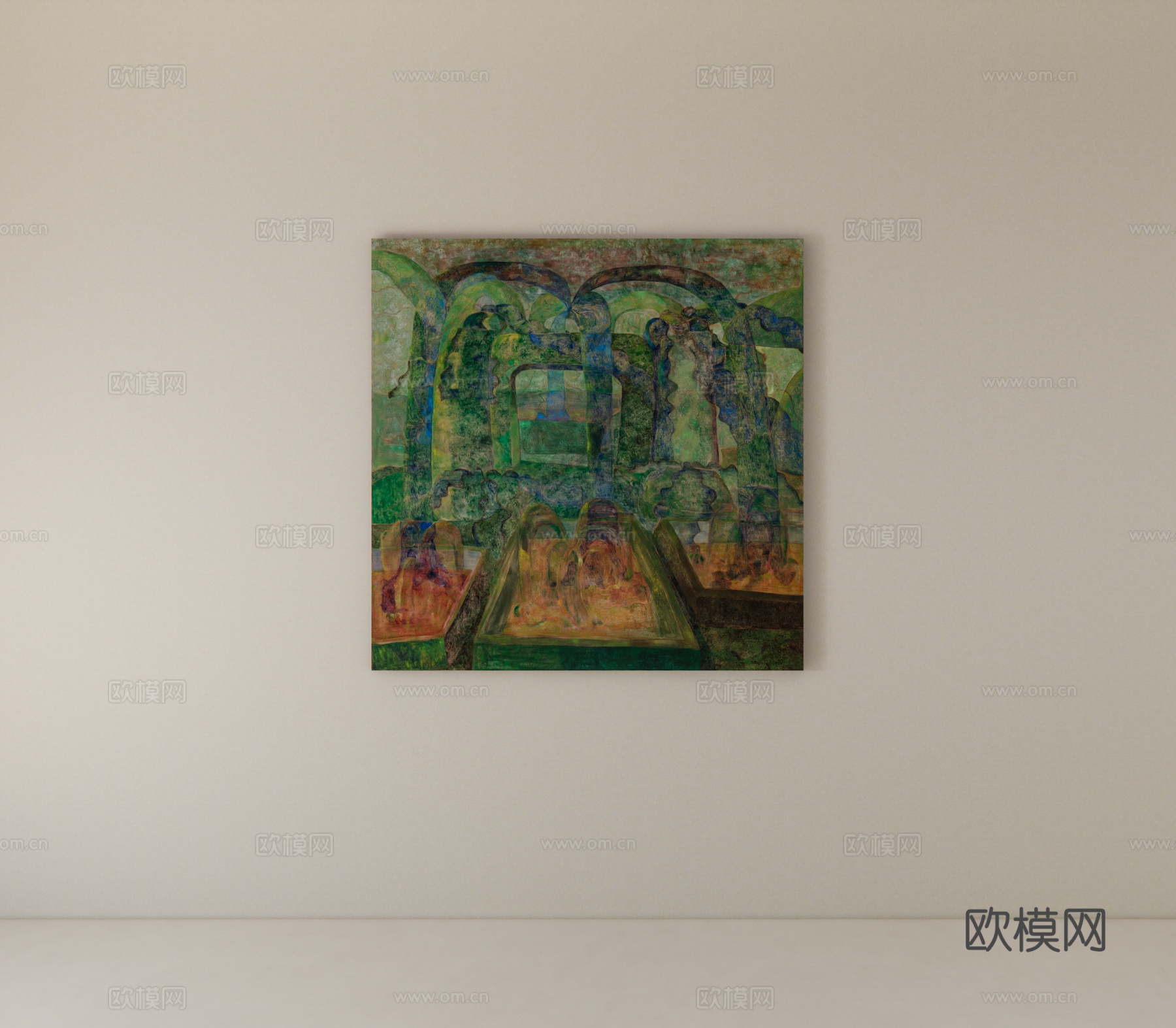 装饰画挂画su模型