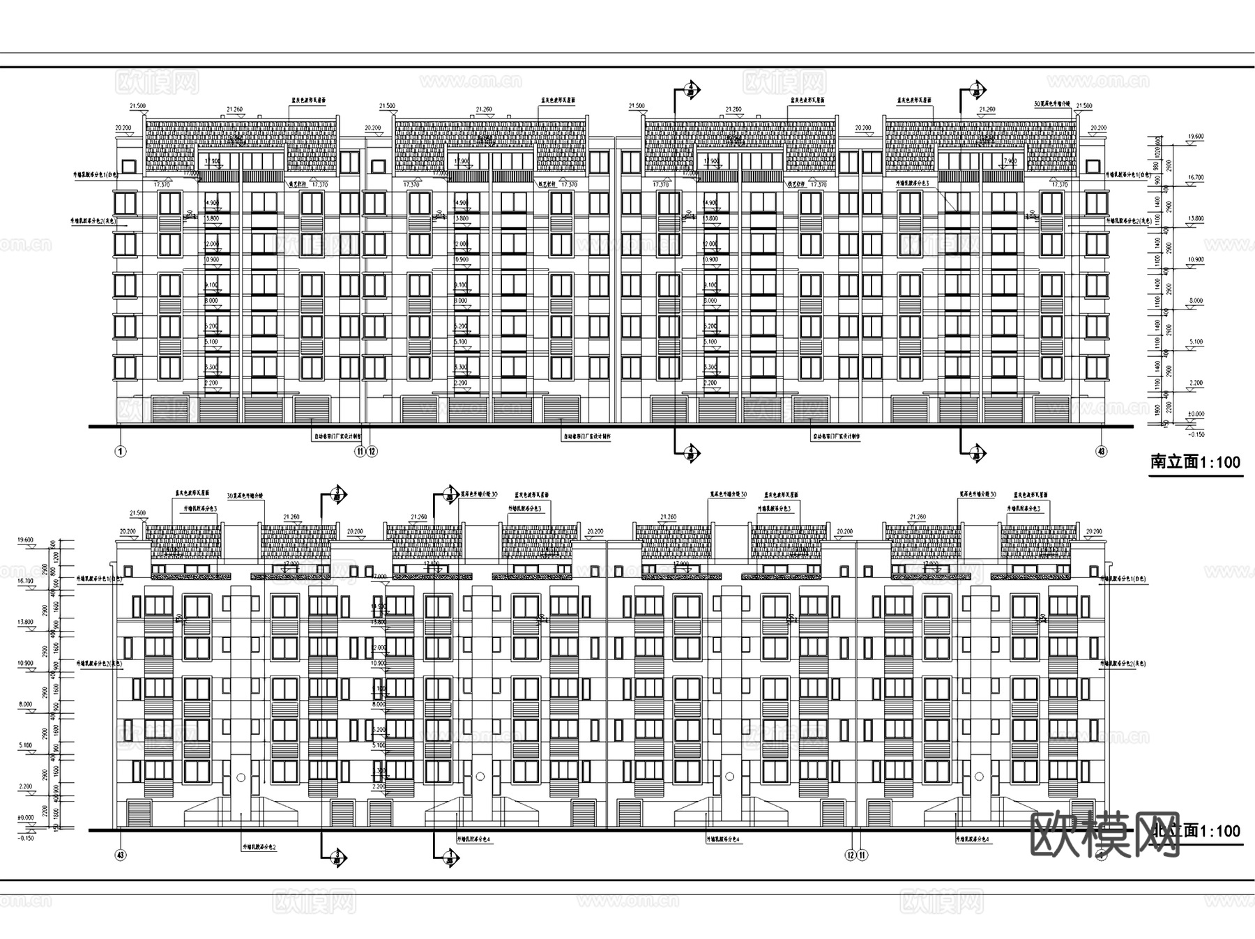 小区住宅楼居住类建筑CAD施工图集 200套cad施工图