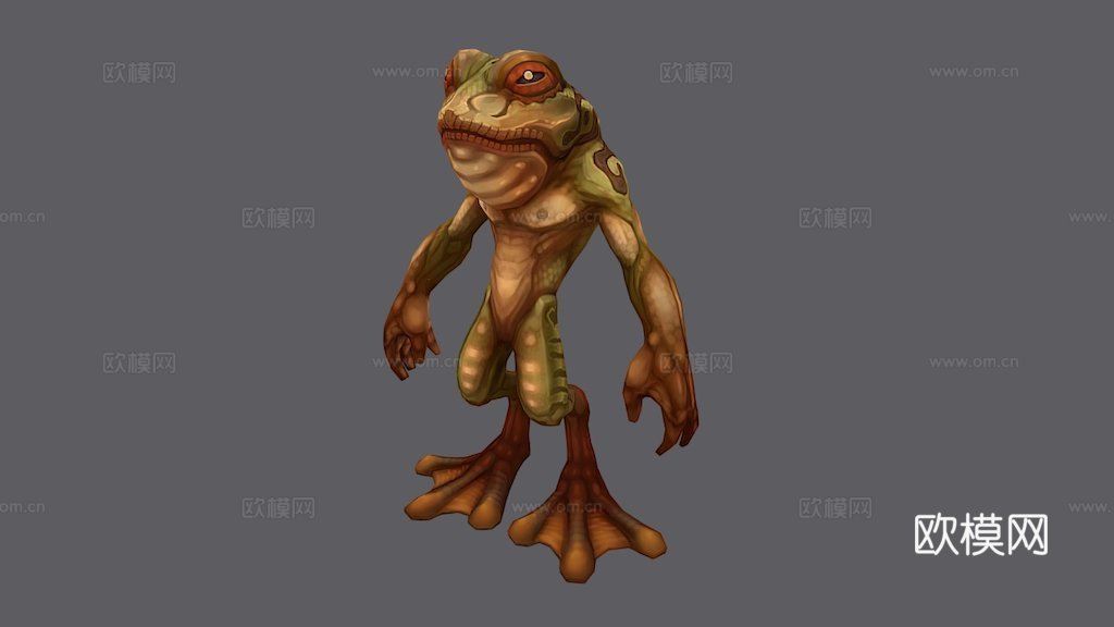 蛙人工作者3d模型下载（渲染图1）