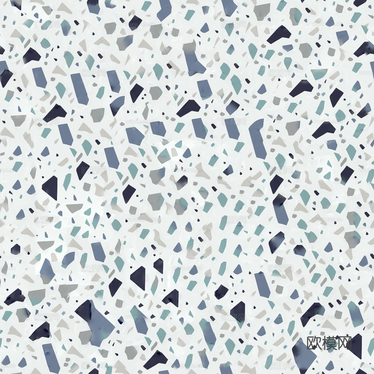 蓝色青色背景彩色碎石水磨石肌理11