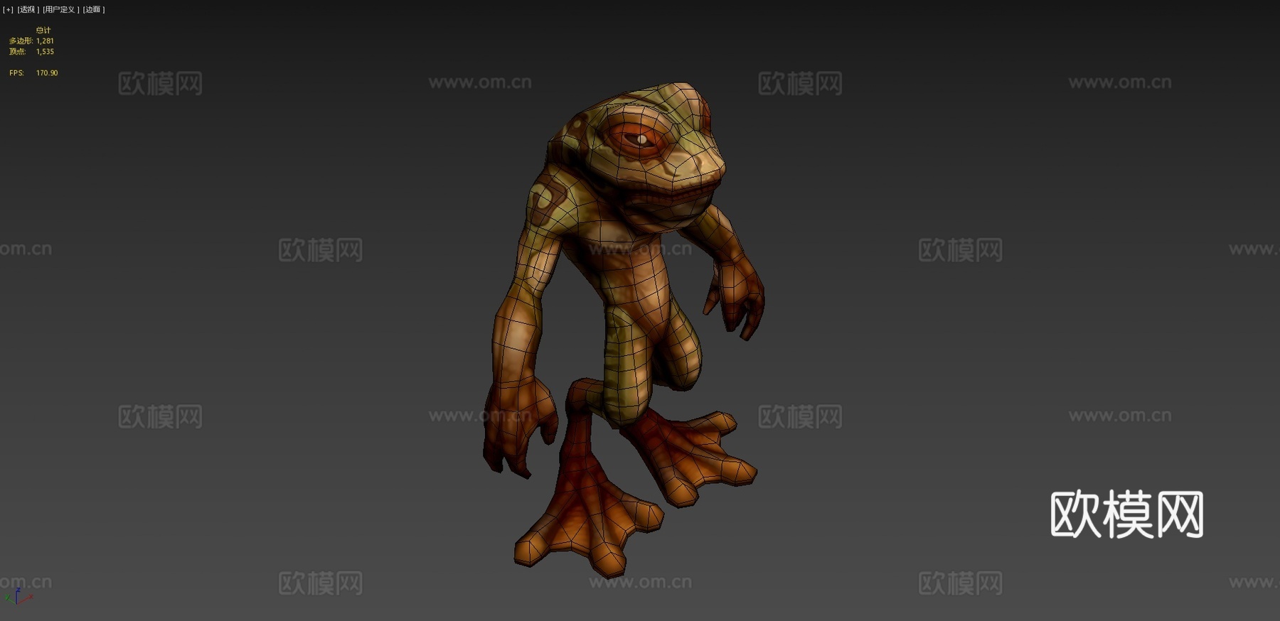 蛙人工作者3d模型下载（渲染图4）