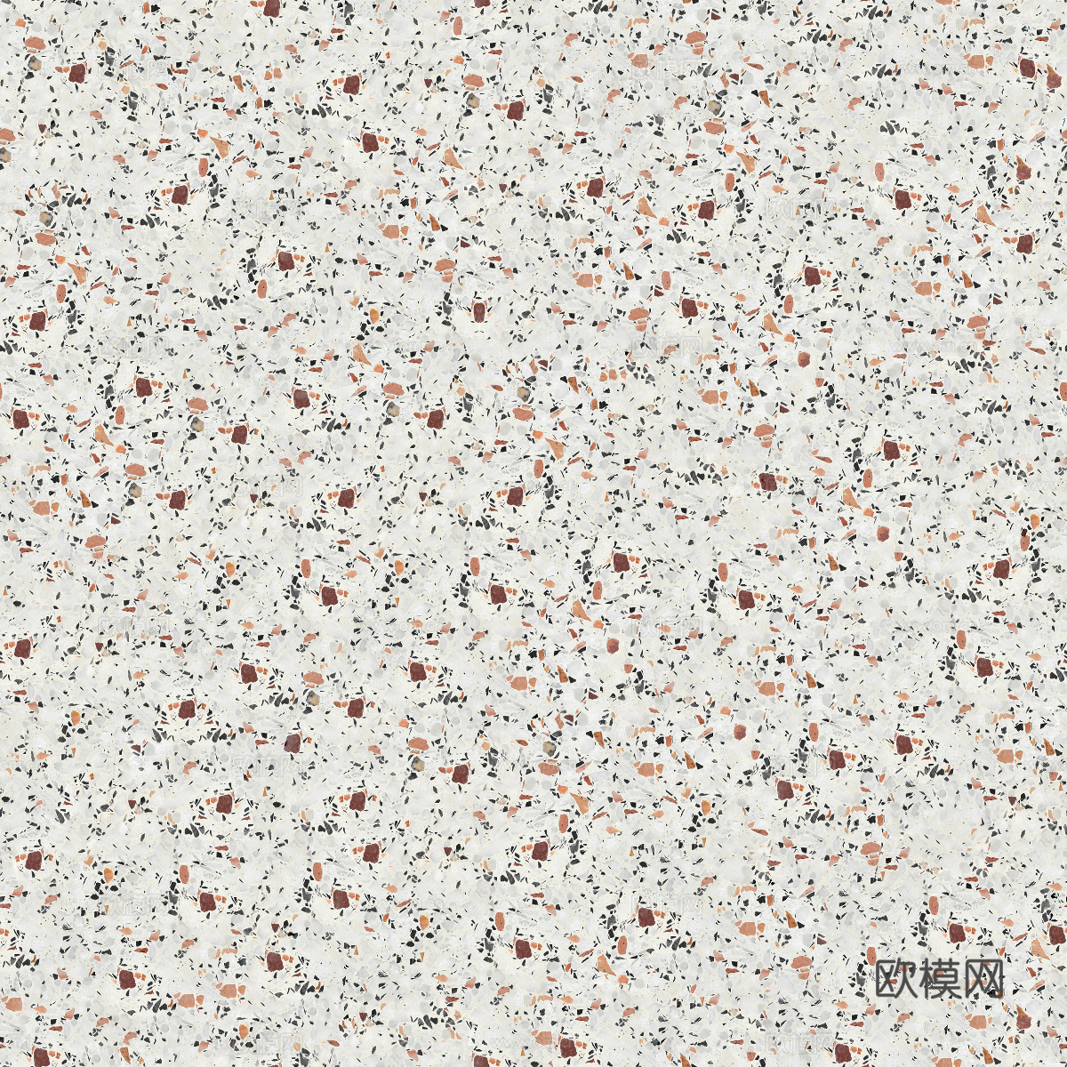 白色背景彩色碎石水磨石肌理1