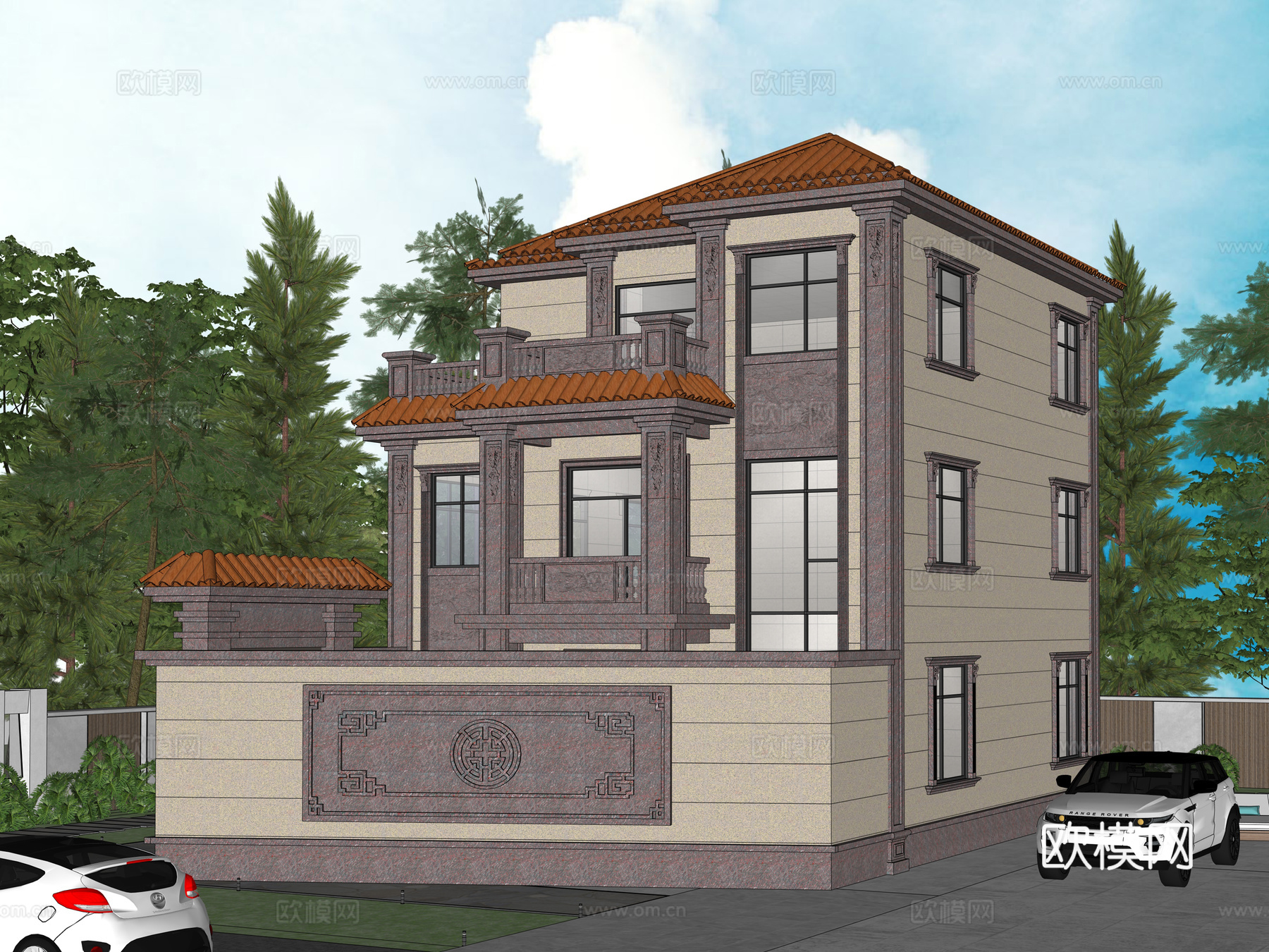 欧式别墅su模型su模型