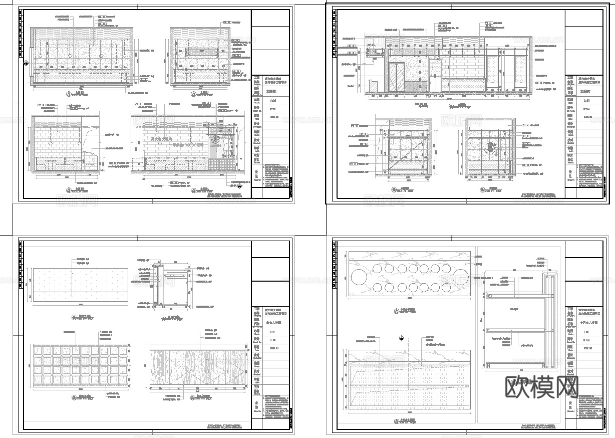 网红风火锅店 串串店 最新全套施工图 效果图合集cad施工图