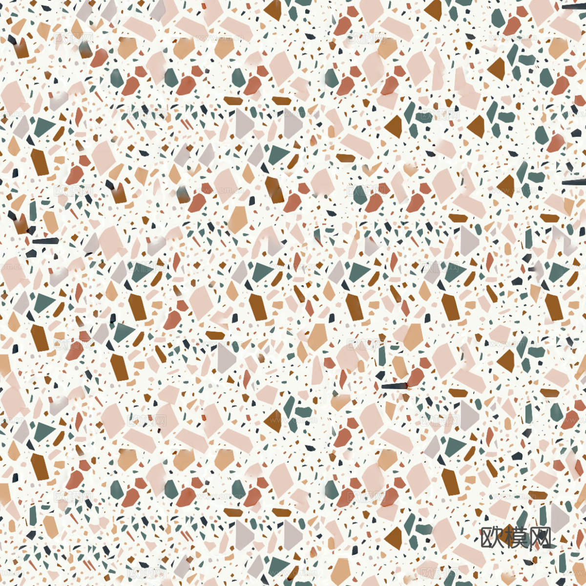 白色背景彩色碎石水磨石肌理5