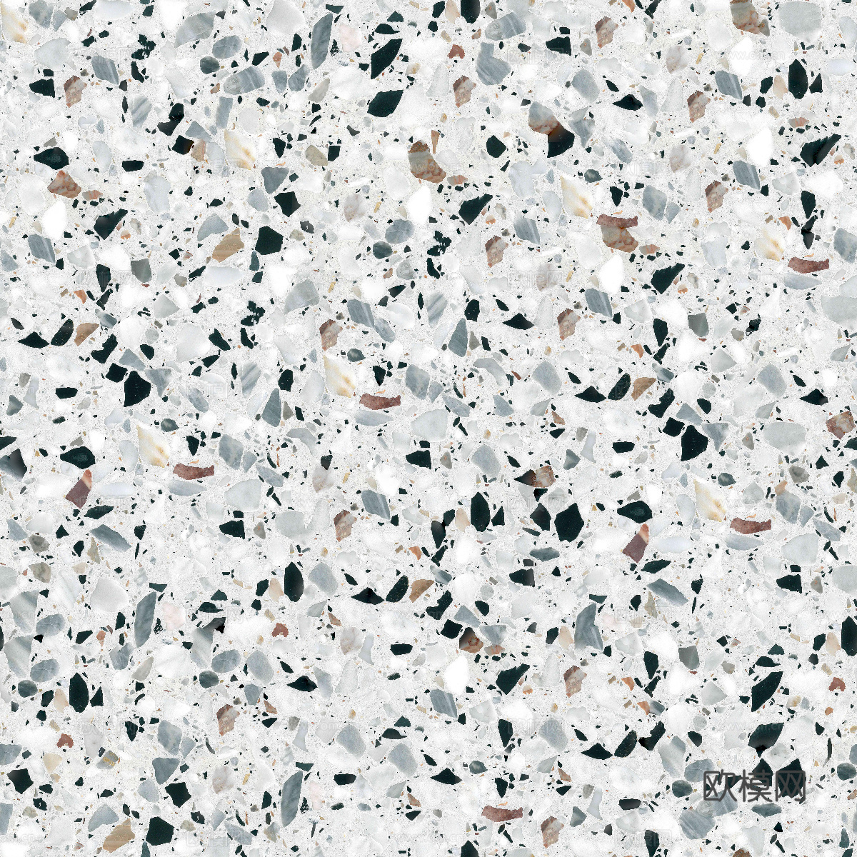 白色背景彩色碎石水磨石肌理6