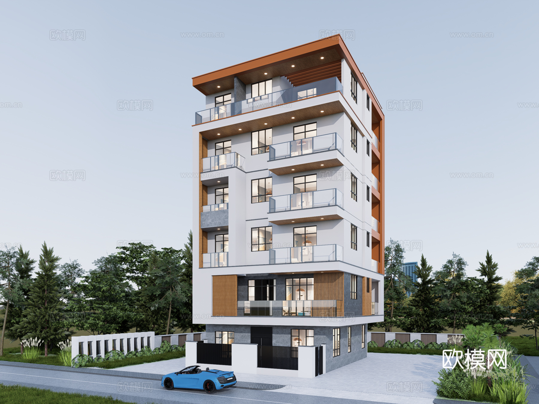 现代别墅su模型su模型