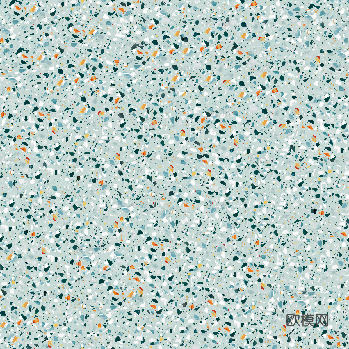蓝色青色背景彩色碎石水磨石肌理2