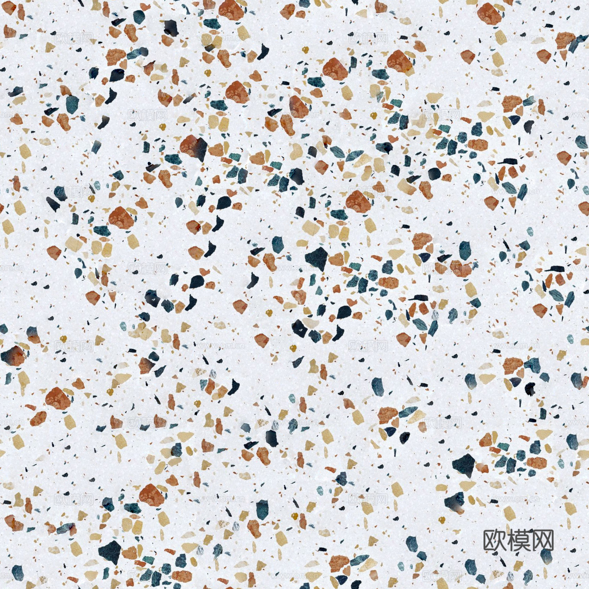 白色背景彩色碎石水磨石肌理74