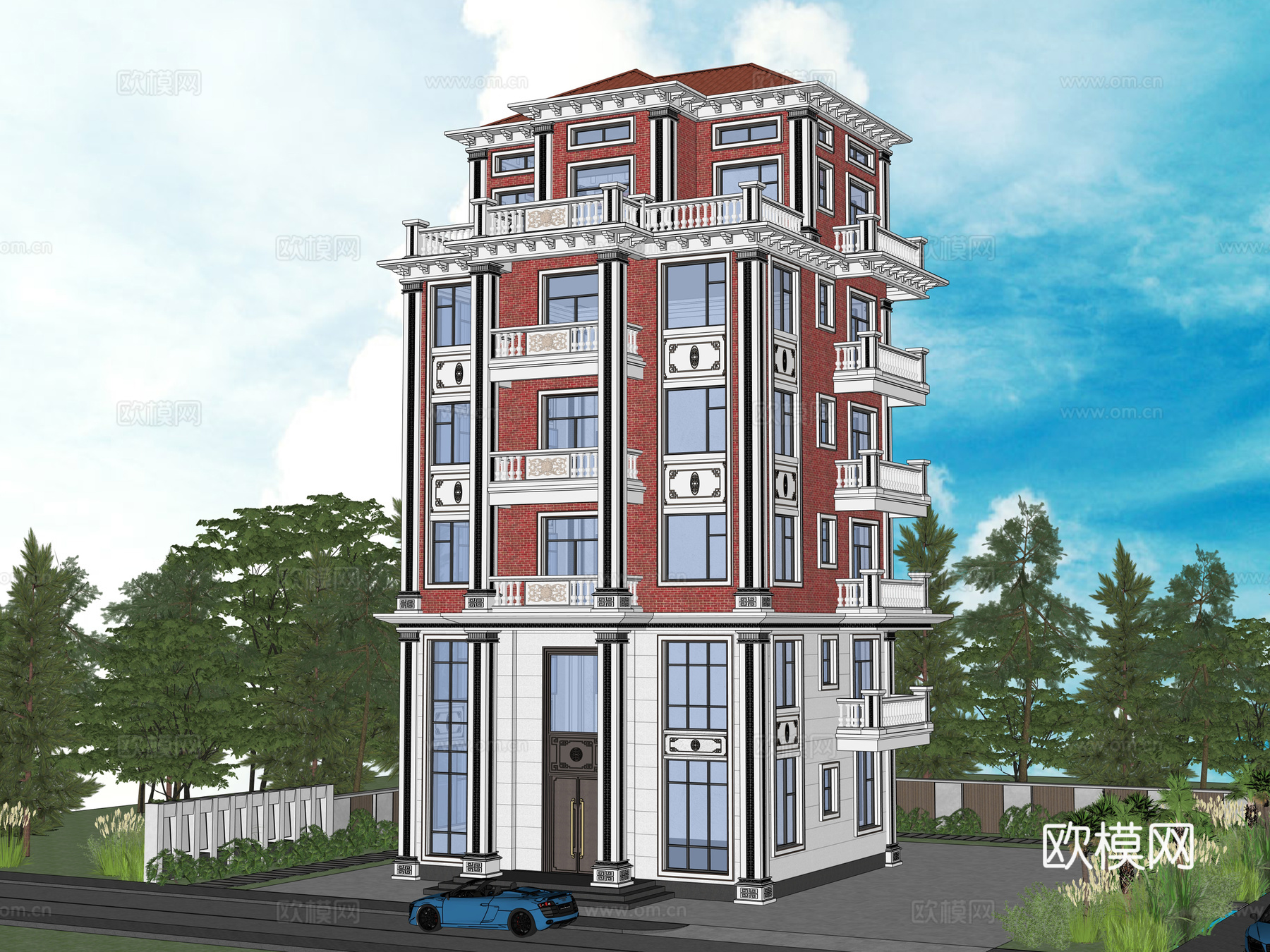 欧式别墅su模型su模型