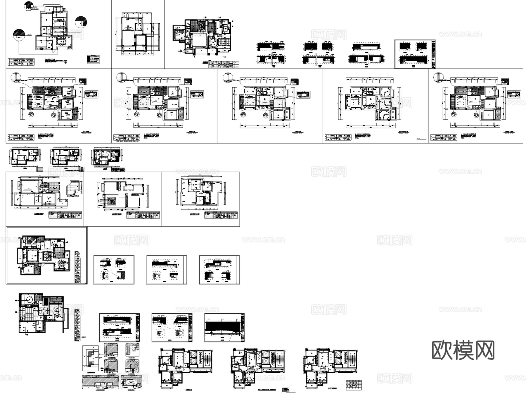 室内天花吊顶顶棚节点大样详图CAD施工图集 22套cad施工图