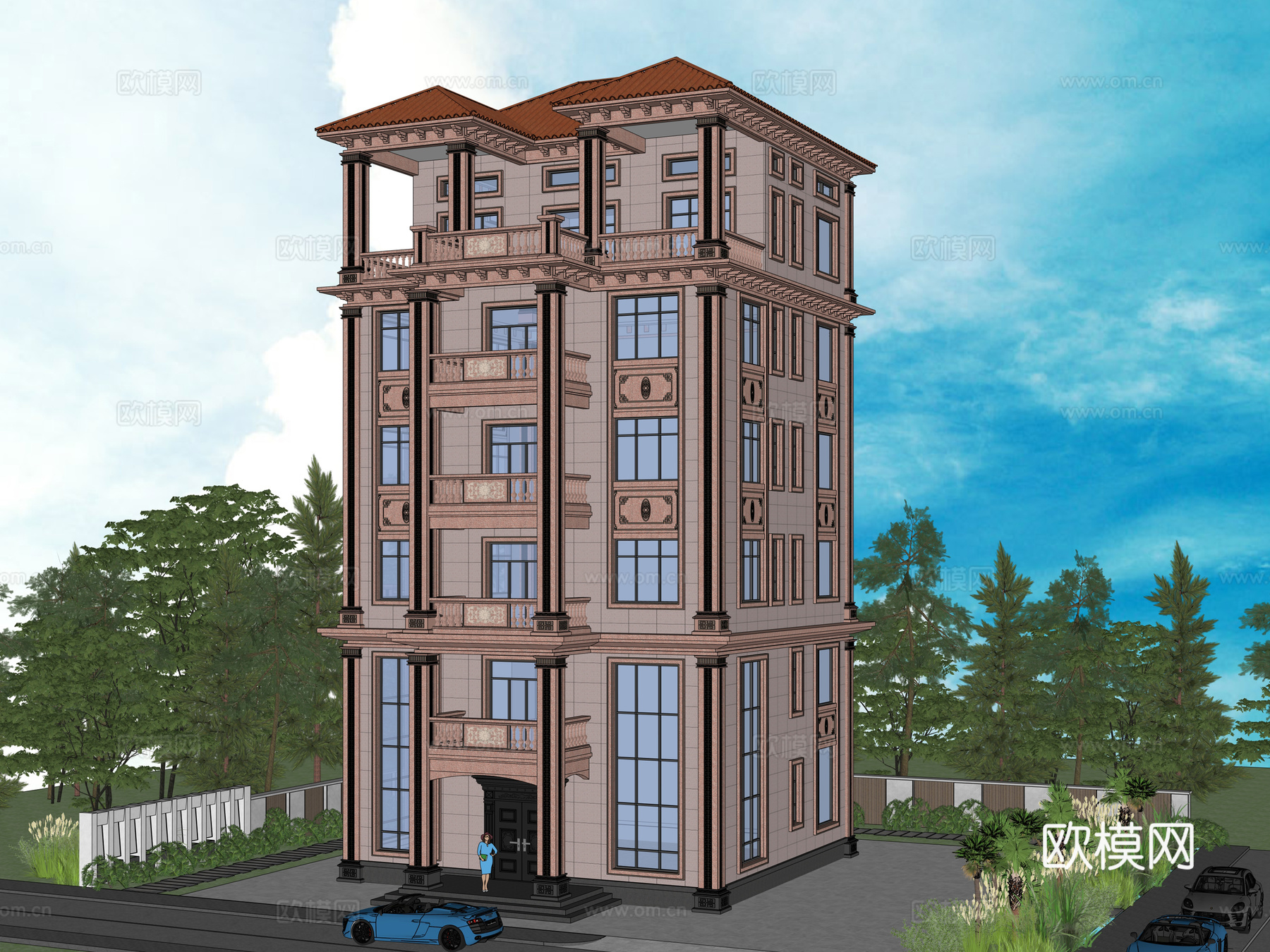 欧式别墅su模型su模型