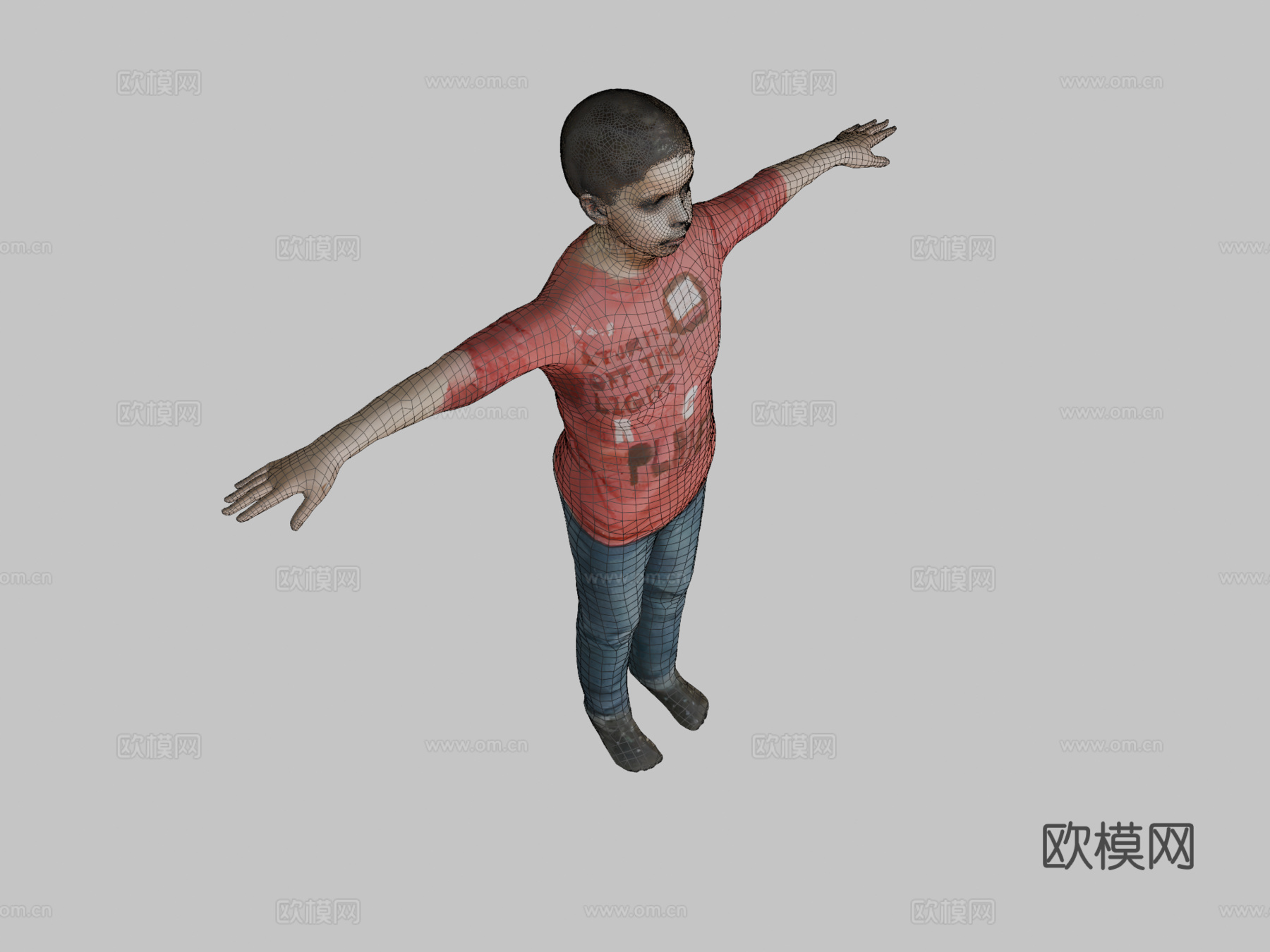 穆罕默德滑步嘻哈舞3d模型下载（渲染图2）