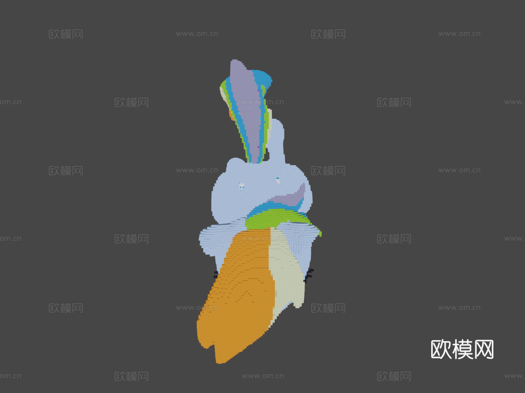 我的世界彩虹小马建造示意图3d模型下载（渲染图5）