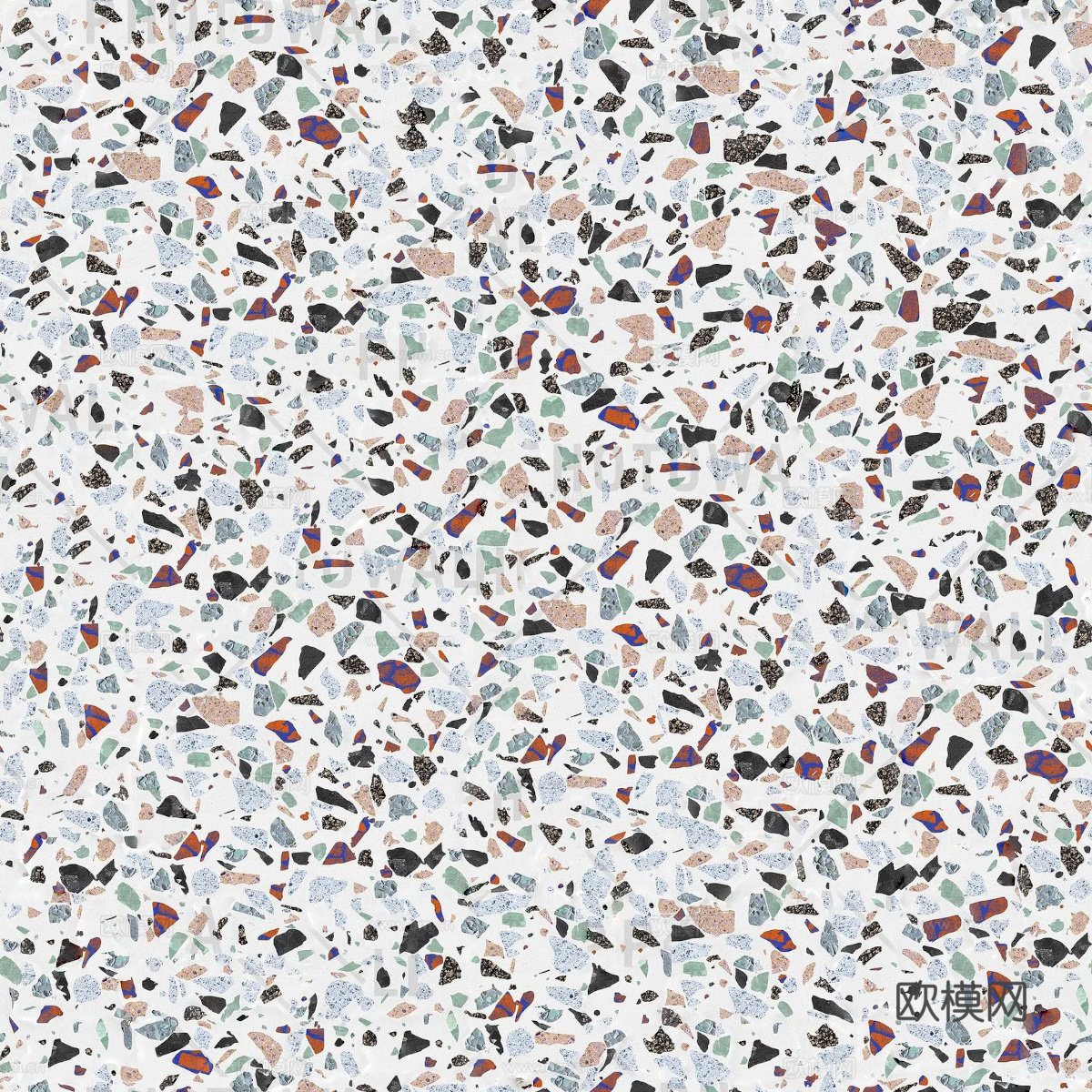 白色背景彩色碎石水磨石肌理94