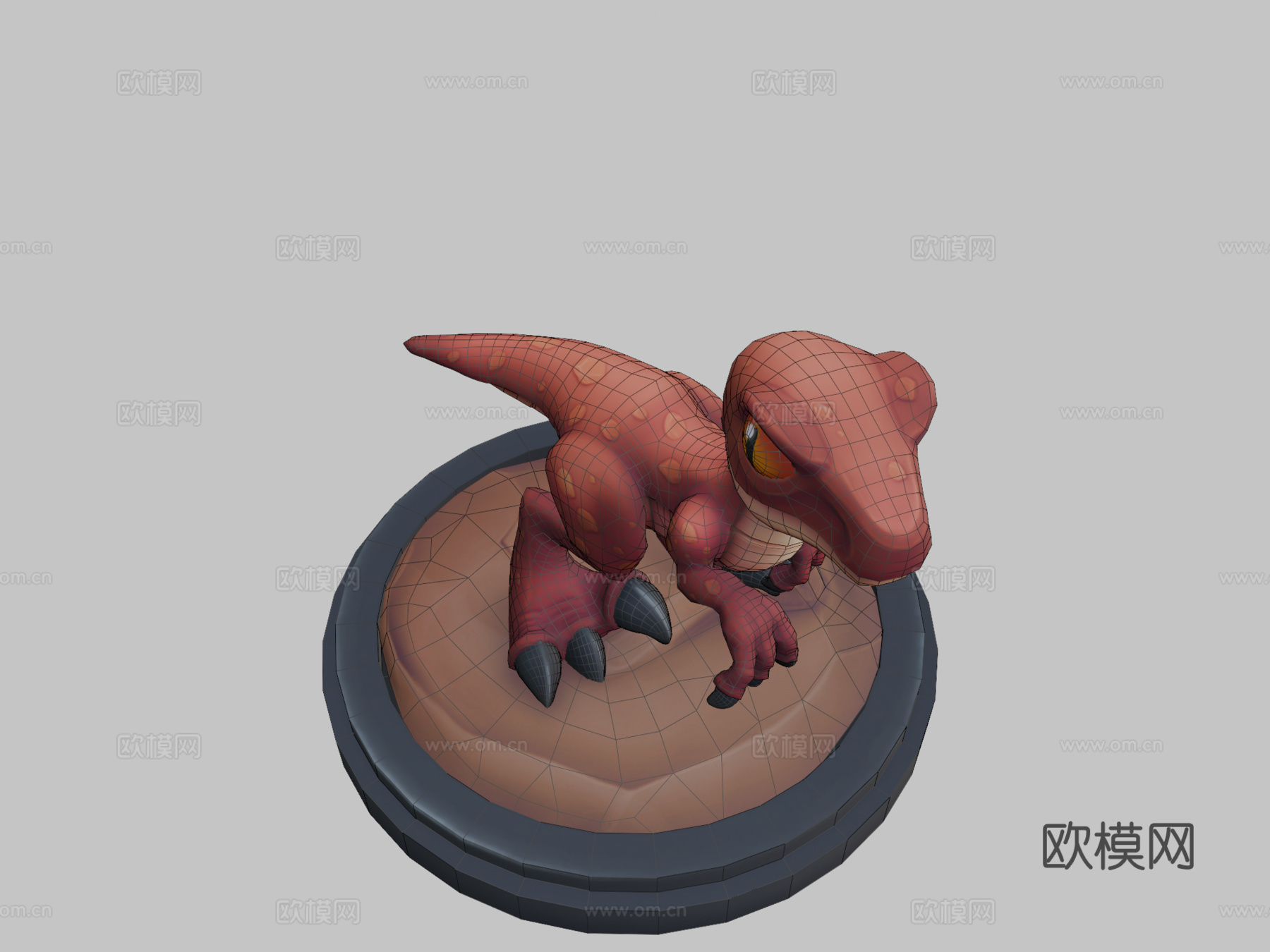 风格化猛禽3d模型下载（渲染图2）