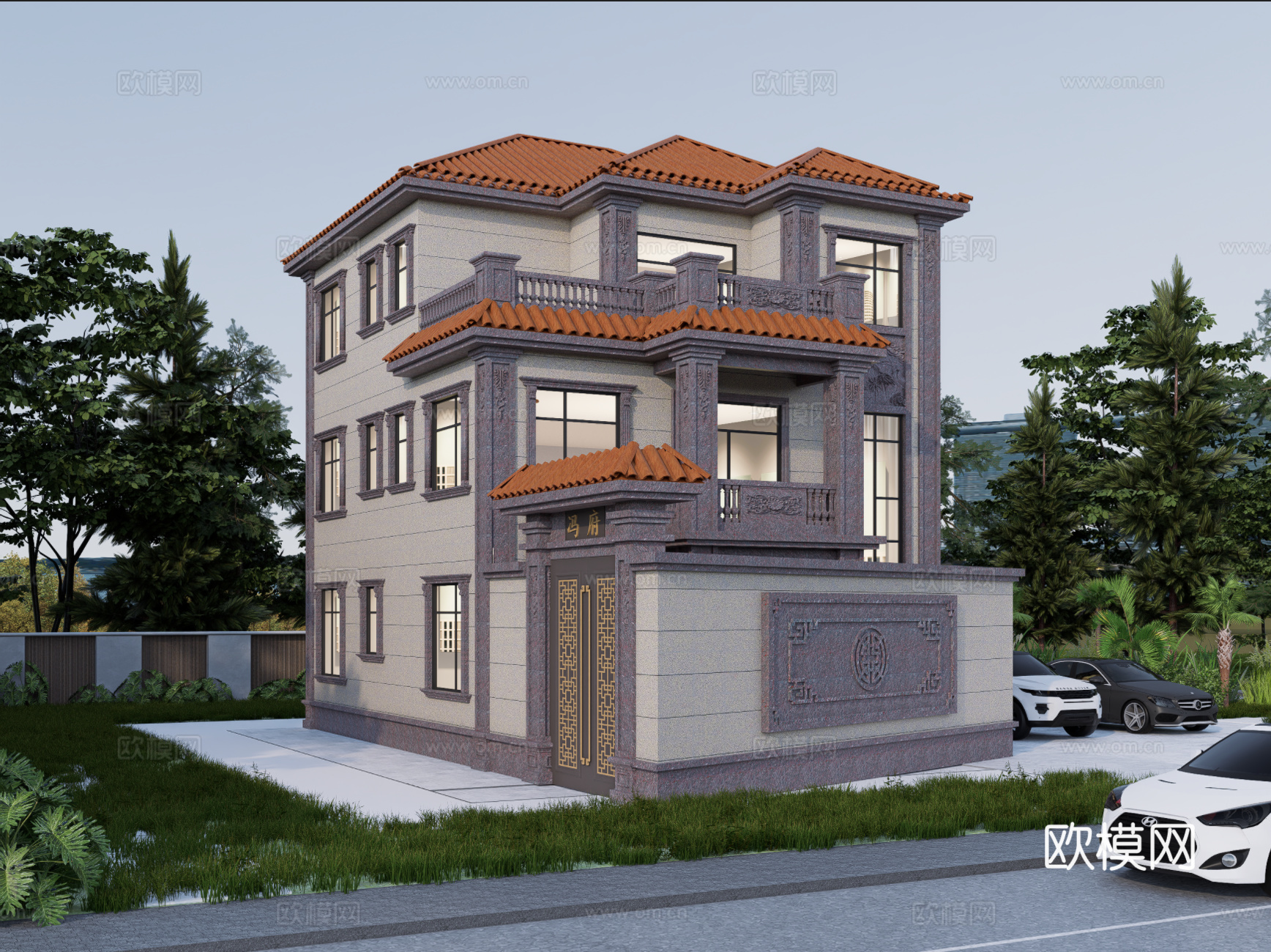 欧式别墅su模型su模型