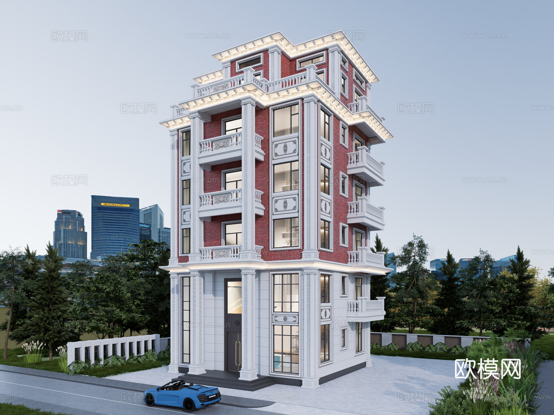 欧式别墅su模型su模型