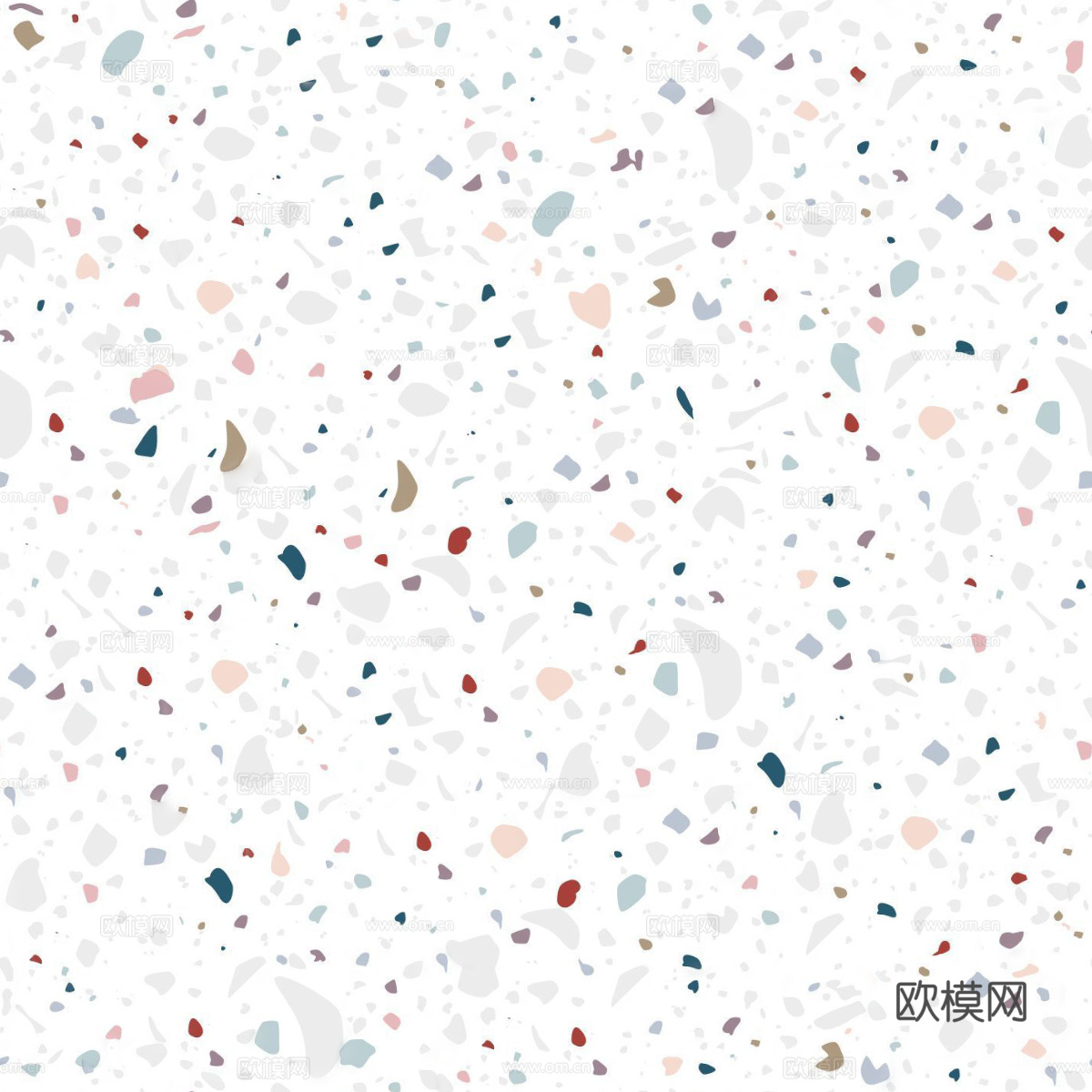 白色背景彩色碎石水磨石肌理2