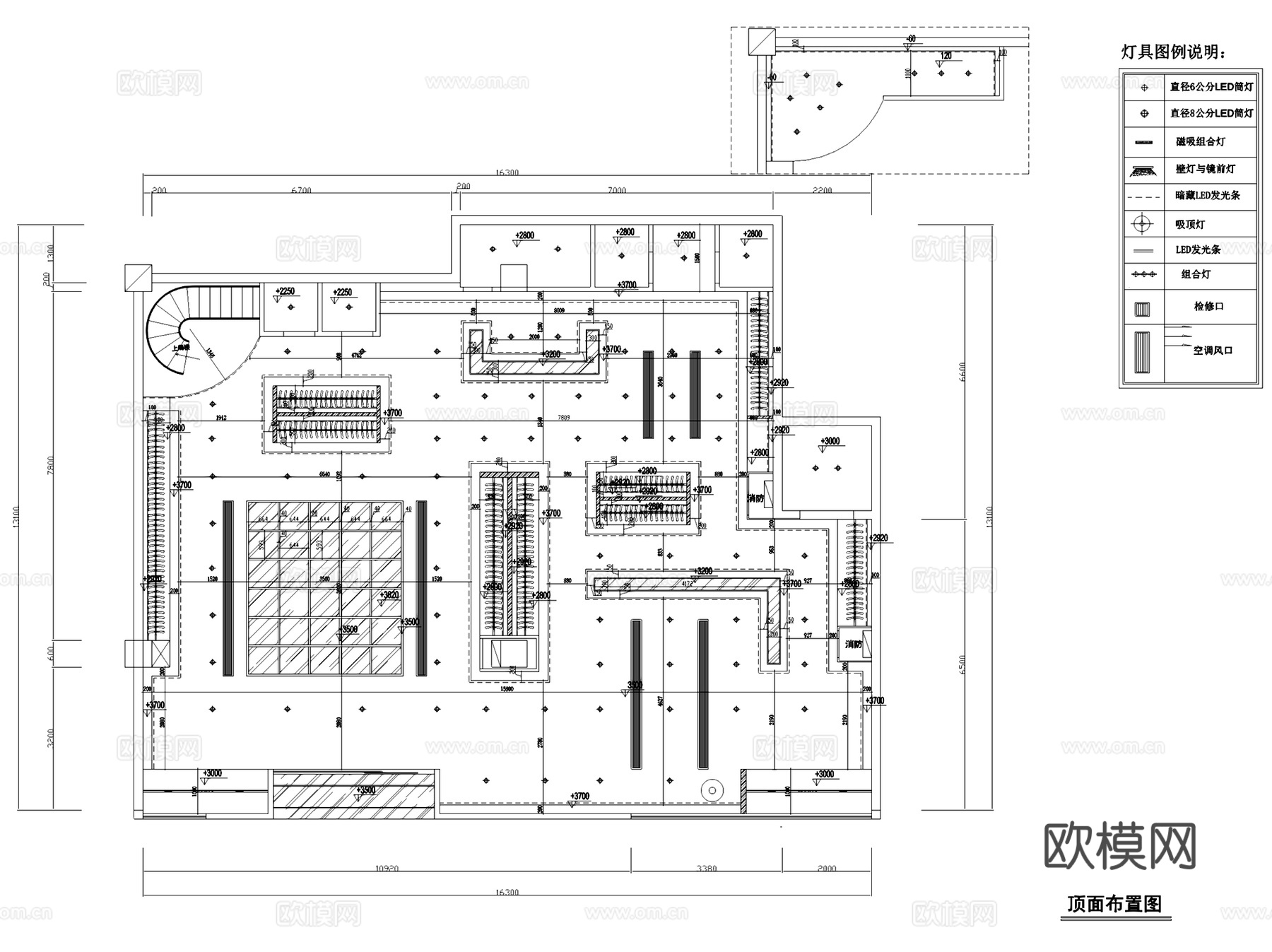 奶油风楚门樱舍服装店室内装饰CAD施工图整套cad施工图
