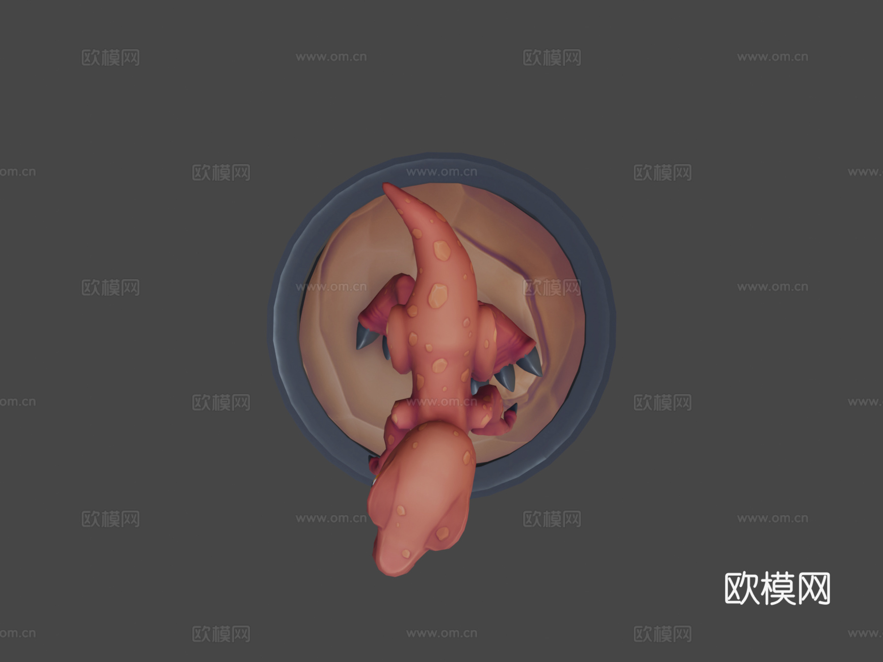 风格化猛禽3d模型下载（渲染图8）