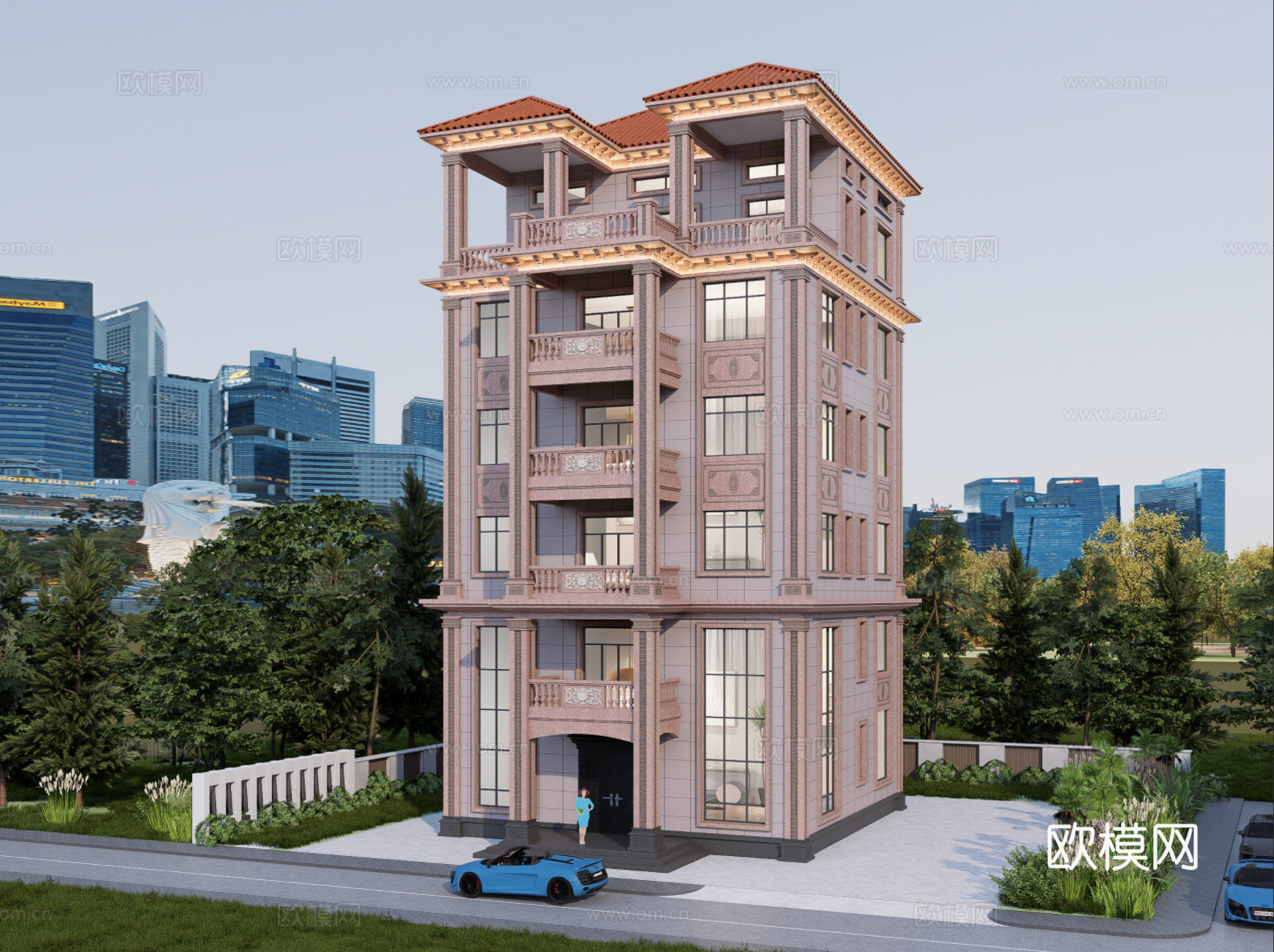 欧式别墅su模型su模型