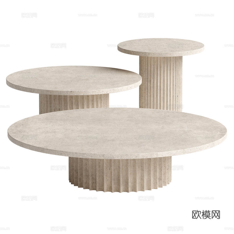 ALLURE圆形咖啡桌 By BAXTER3d模型下载