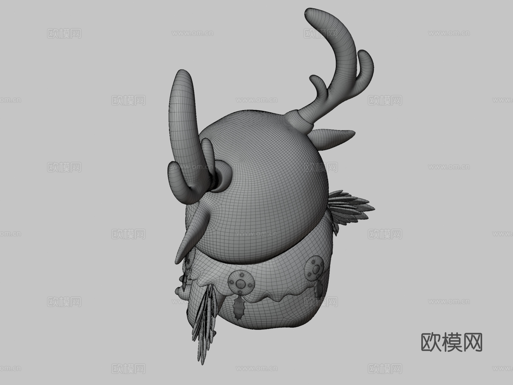 魔兽世界枭兽德鲁伊形态3d模型下载（渲染图3）