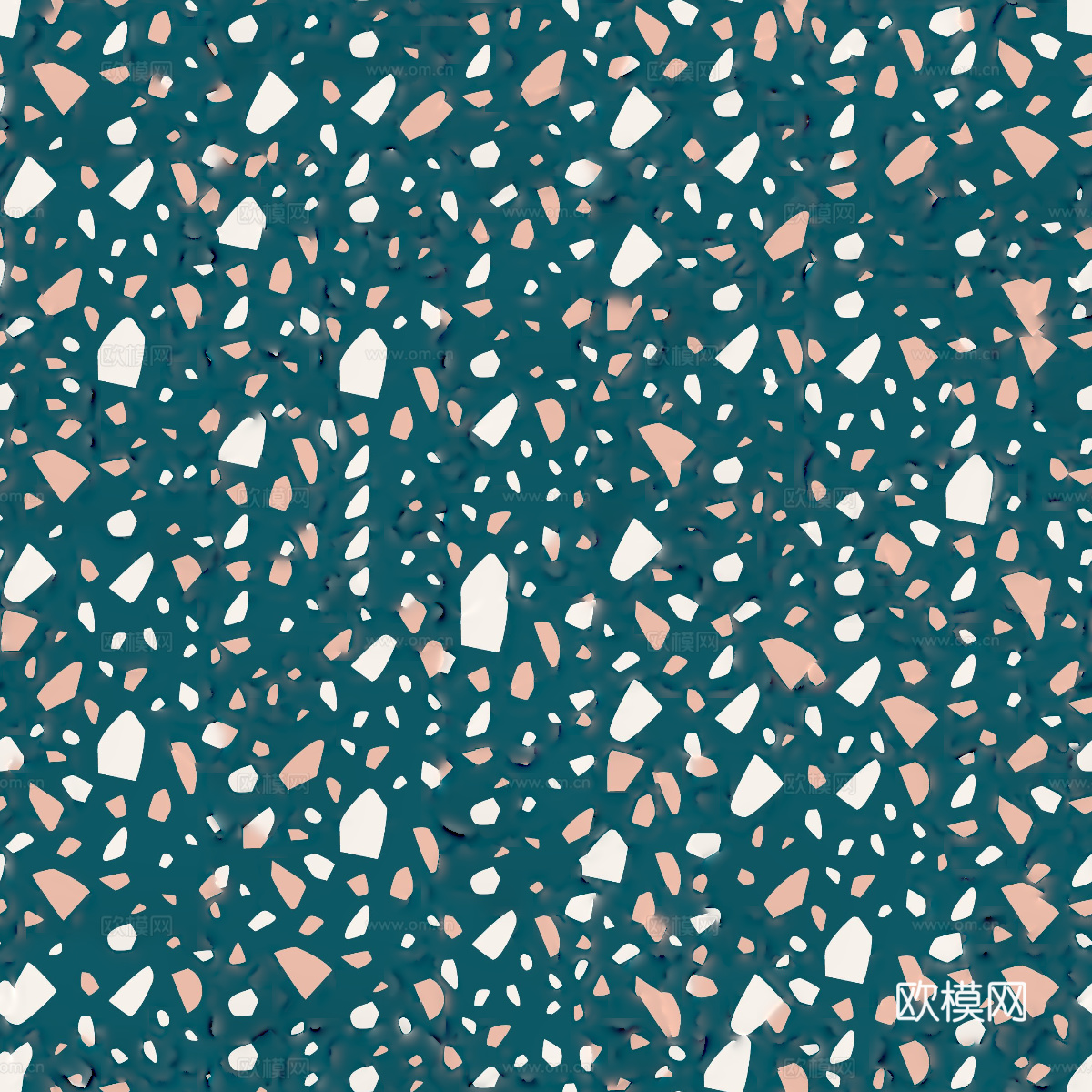 蓝色青色背景彩色碎石水磨石肌理7