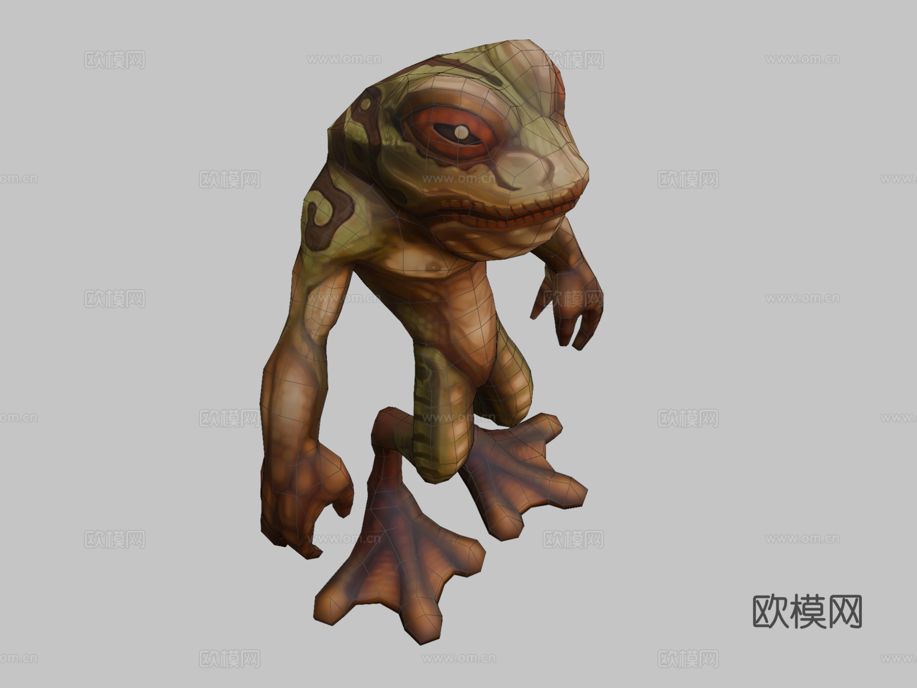 蛙人工作者3d模型下载（渲染图2）