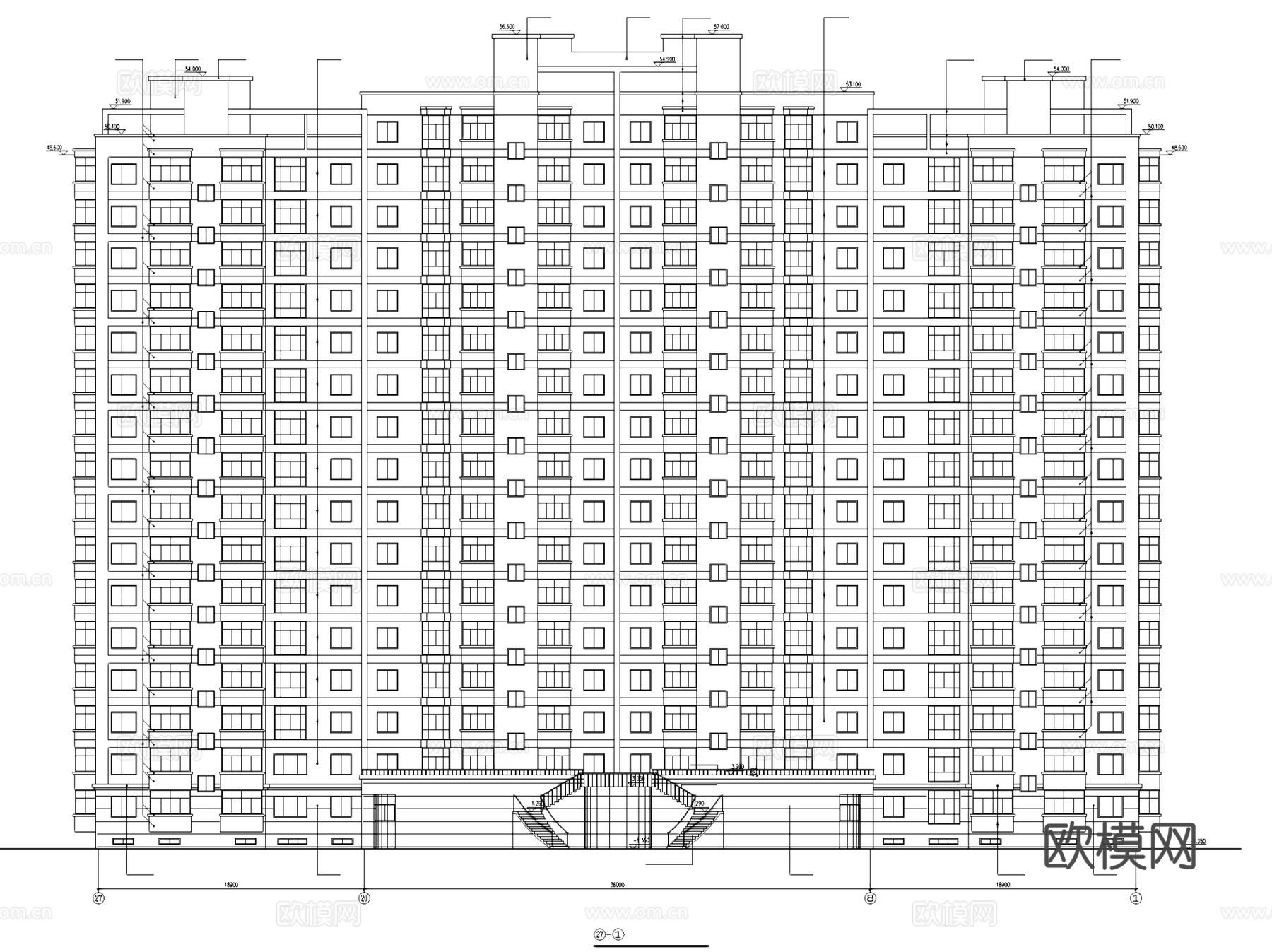 小区住宅楼居住类建筑CAD施工图集 200套cad施工图