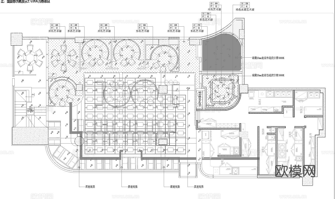 火锅店 串串店 最新平面施工图合集cad施工图
