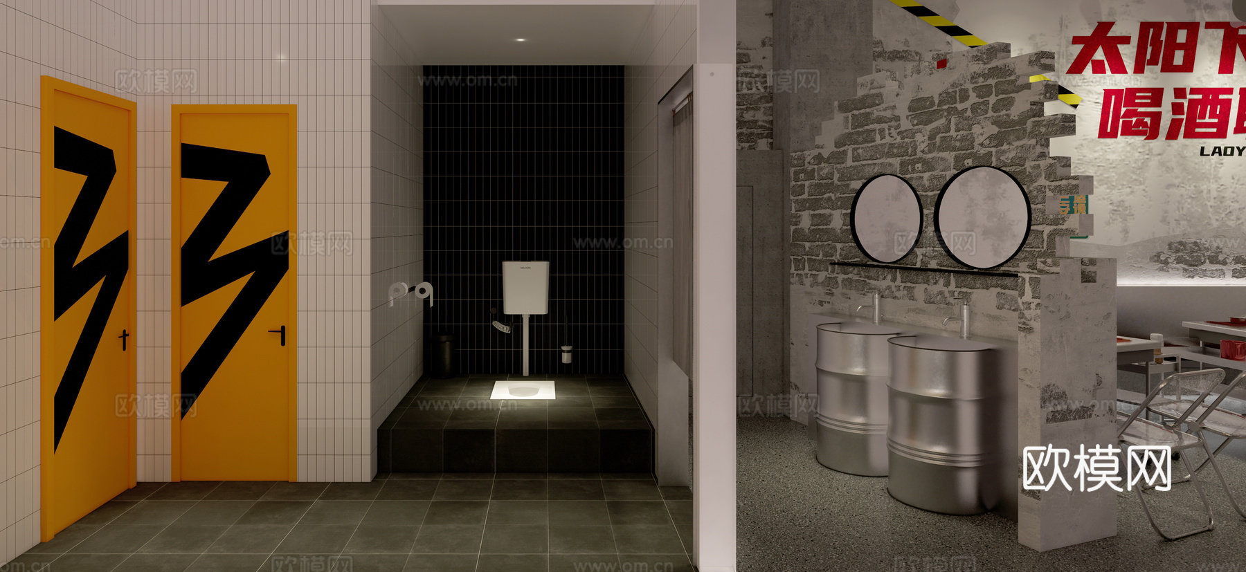 巷子火锅店 串串店 最新全套施工图 效果图合集cad施工图