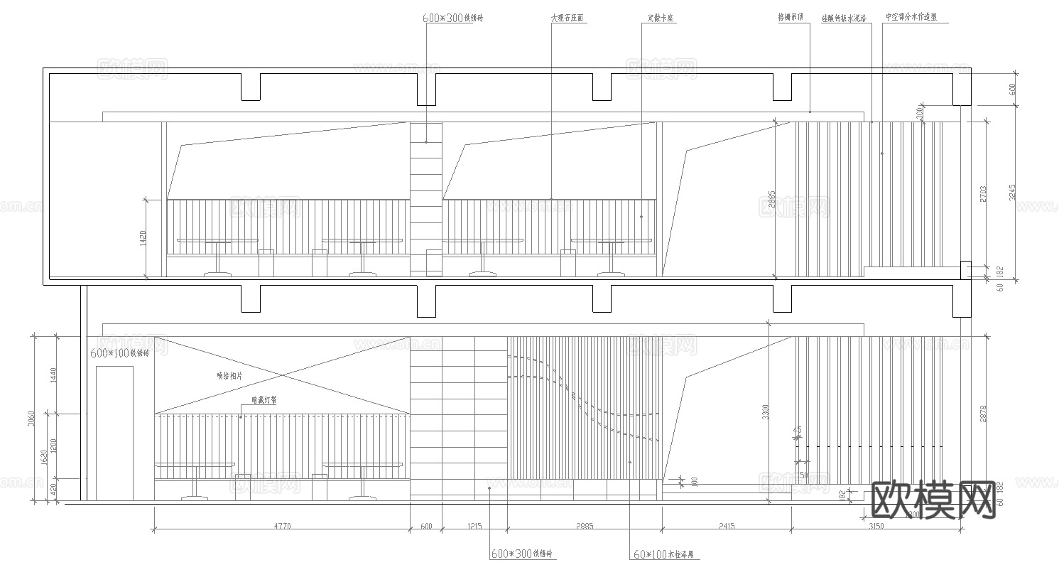 火锅店 串串店 最新全套施工图合集cad施工图