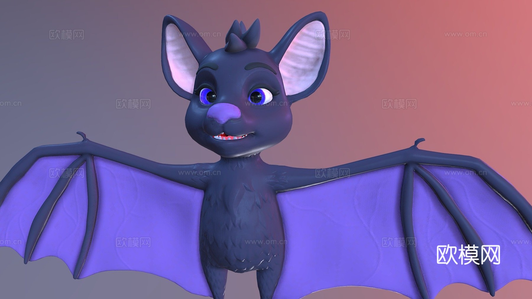 小蝙蝠巴蒂3d模型下载（渲染图1）