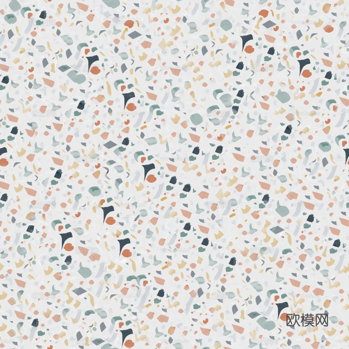 白色背景彩色碎石水磨石肌理77