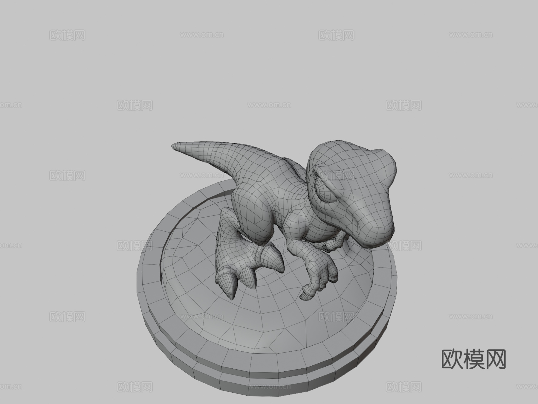 风格化猛禽3d模型下载（渲染图3）